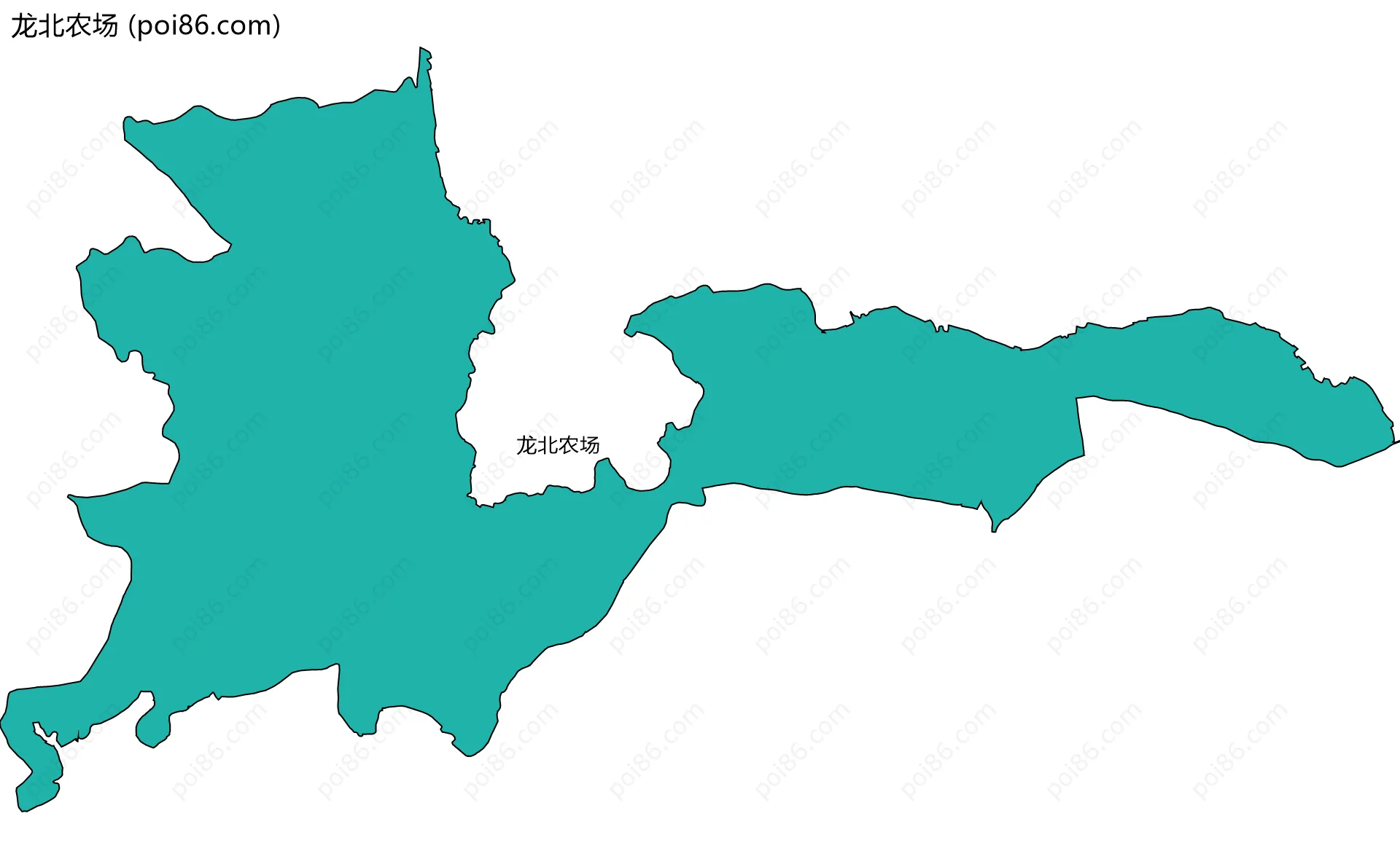 龙北农场边界地图