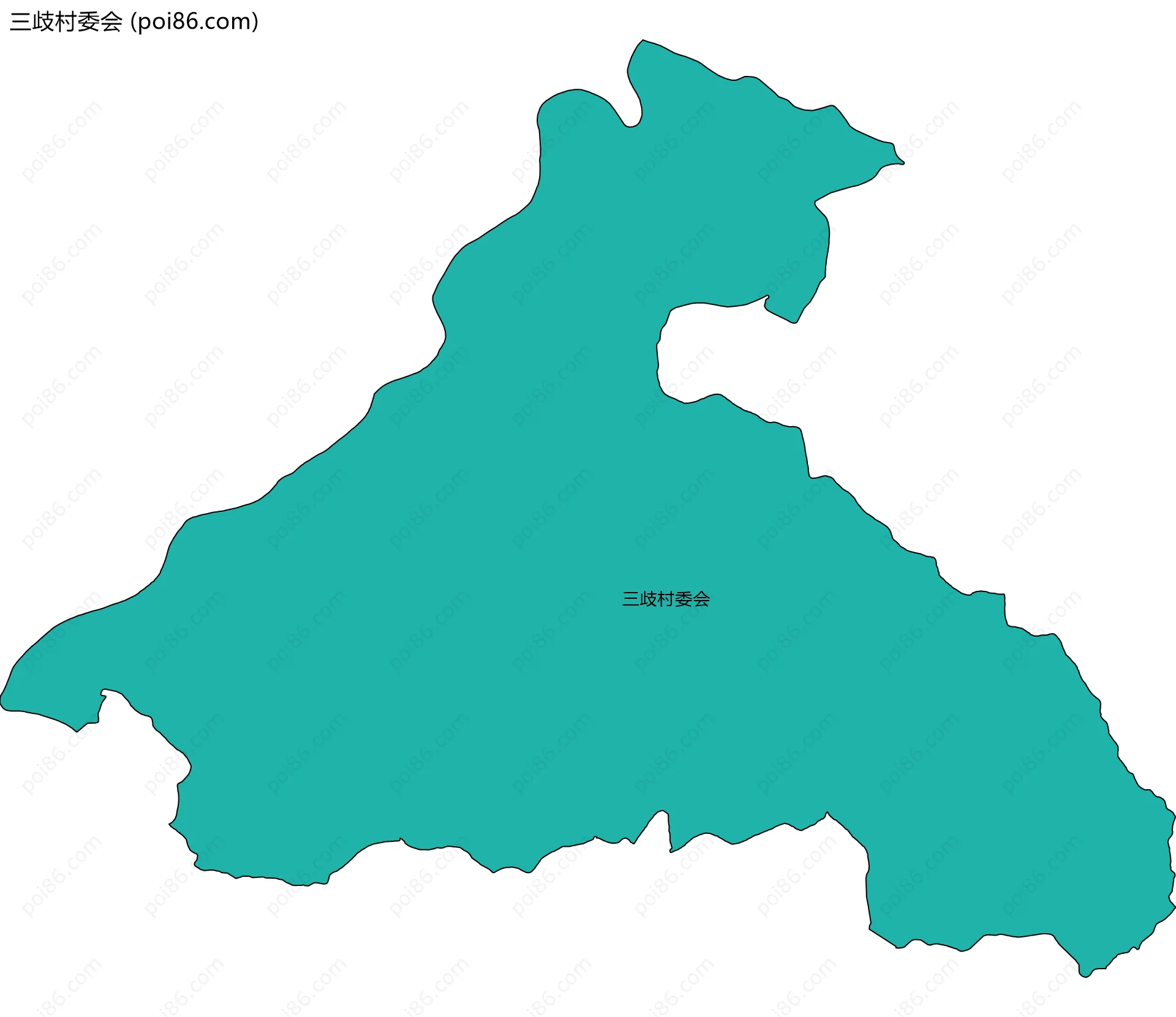 三歧村委会边界地图