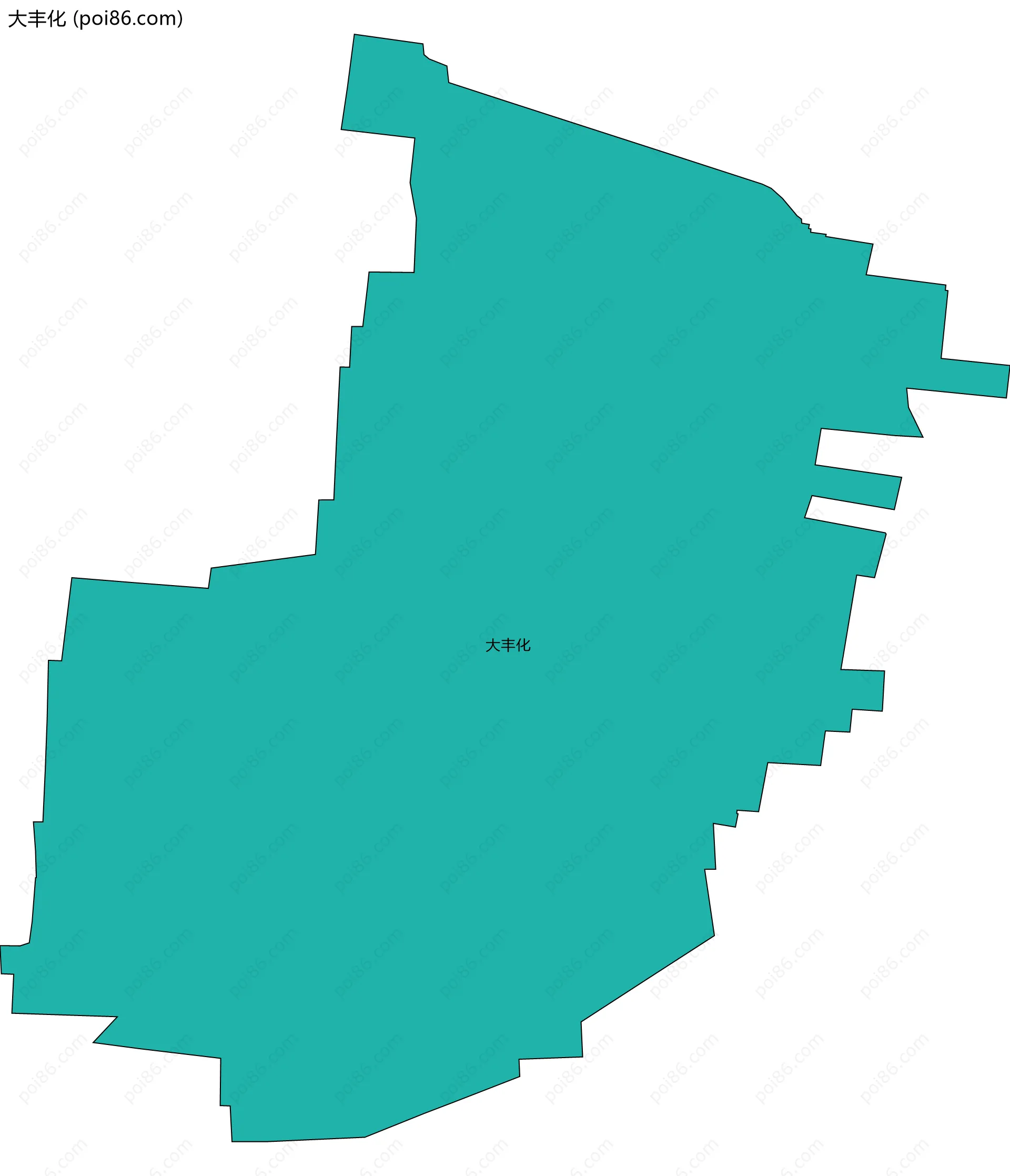 大丰化边界地图