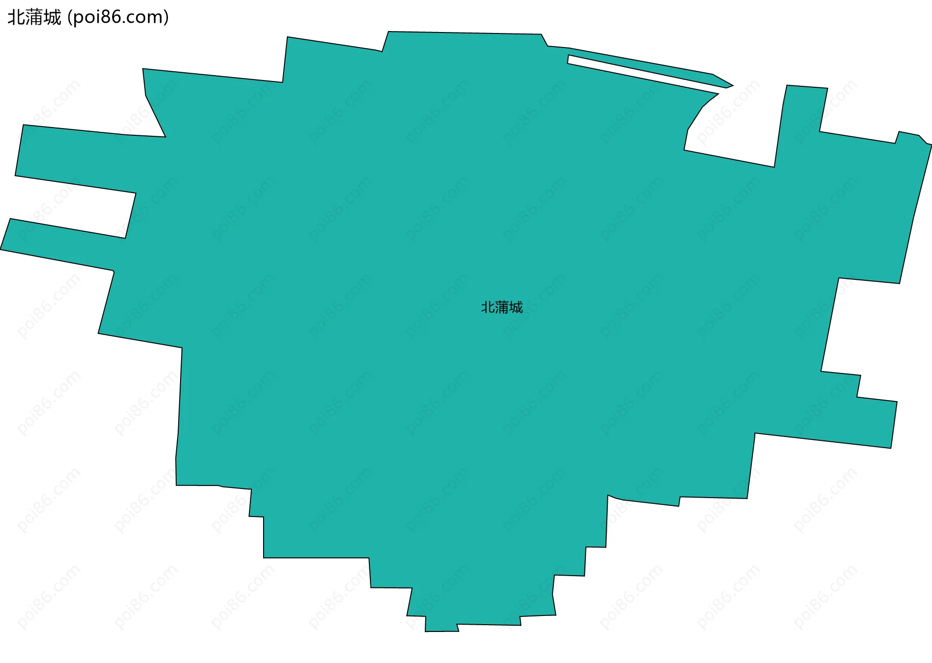 北蒲城边界地图