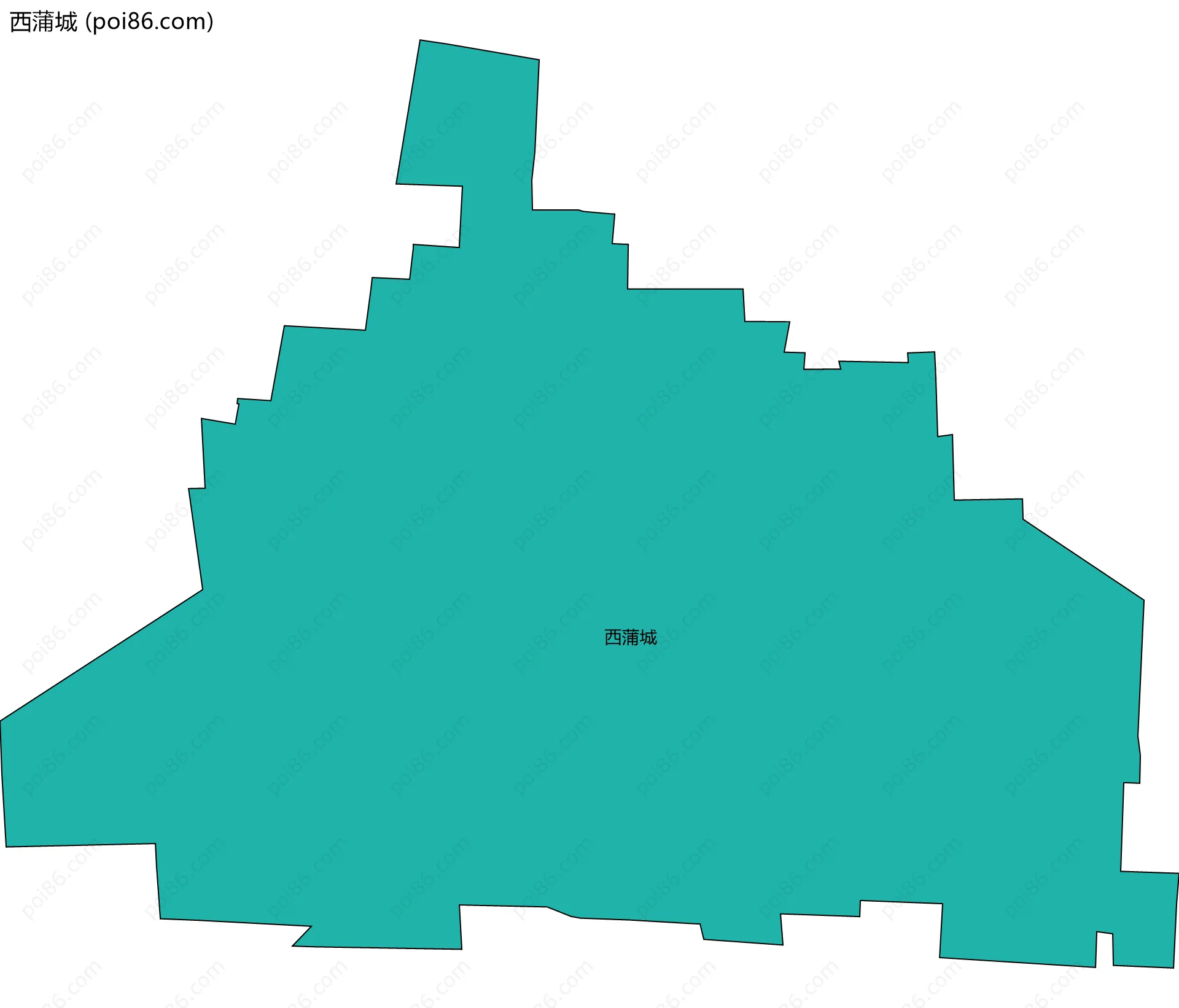 西蒲城边界地图