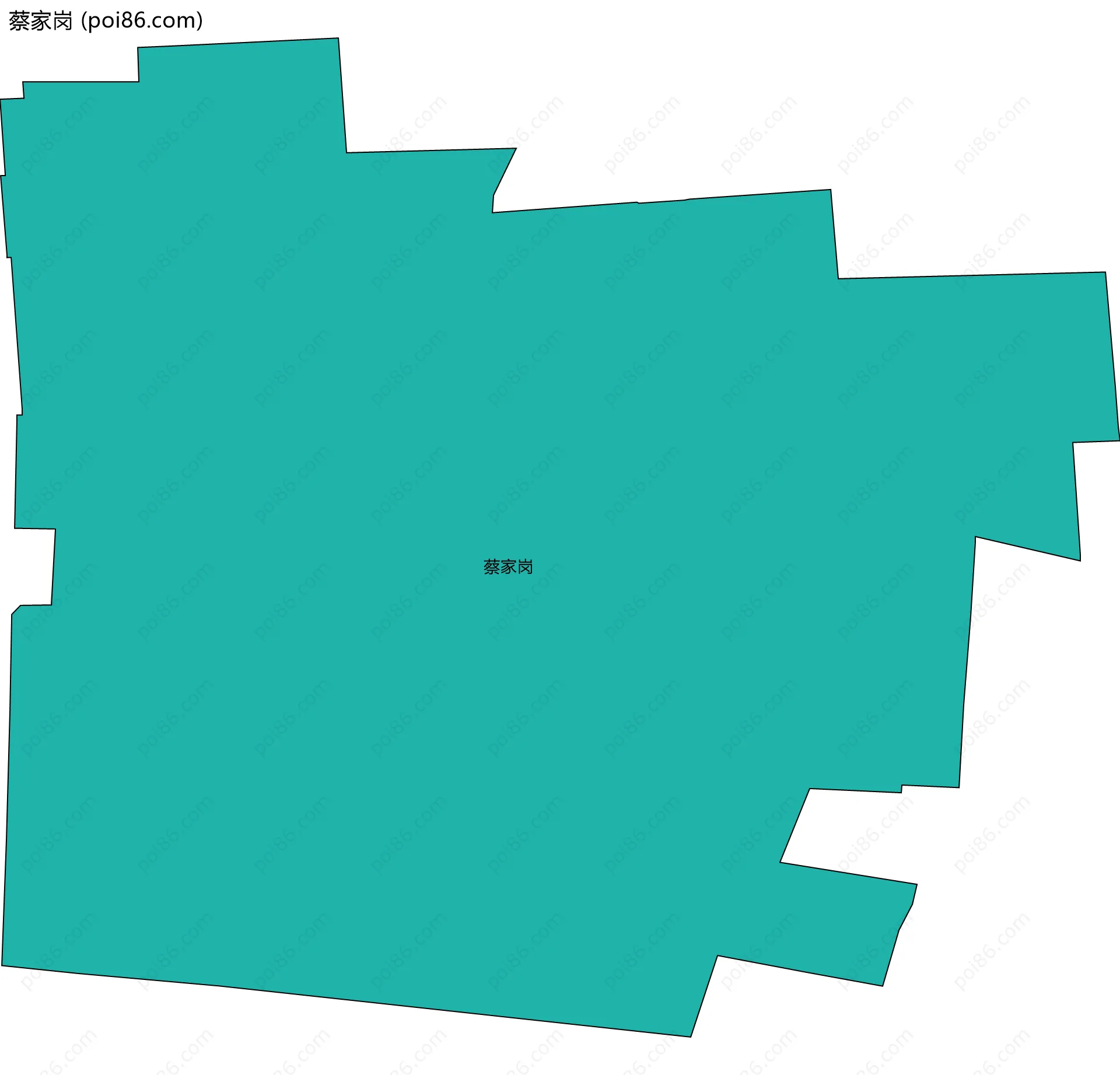 蔡家岗边界地图