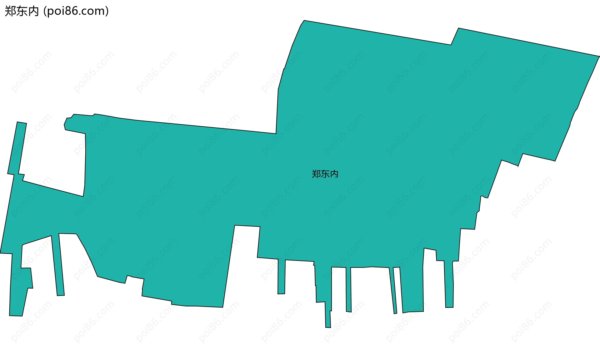 郑东内边界地图
