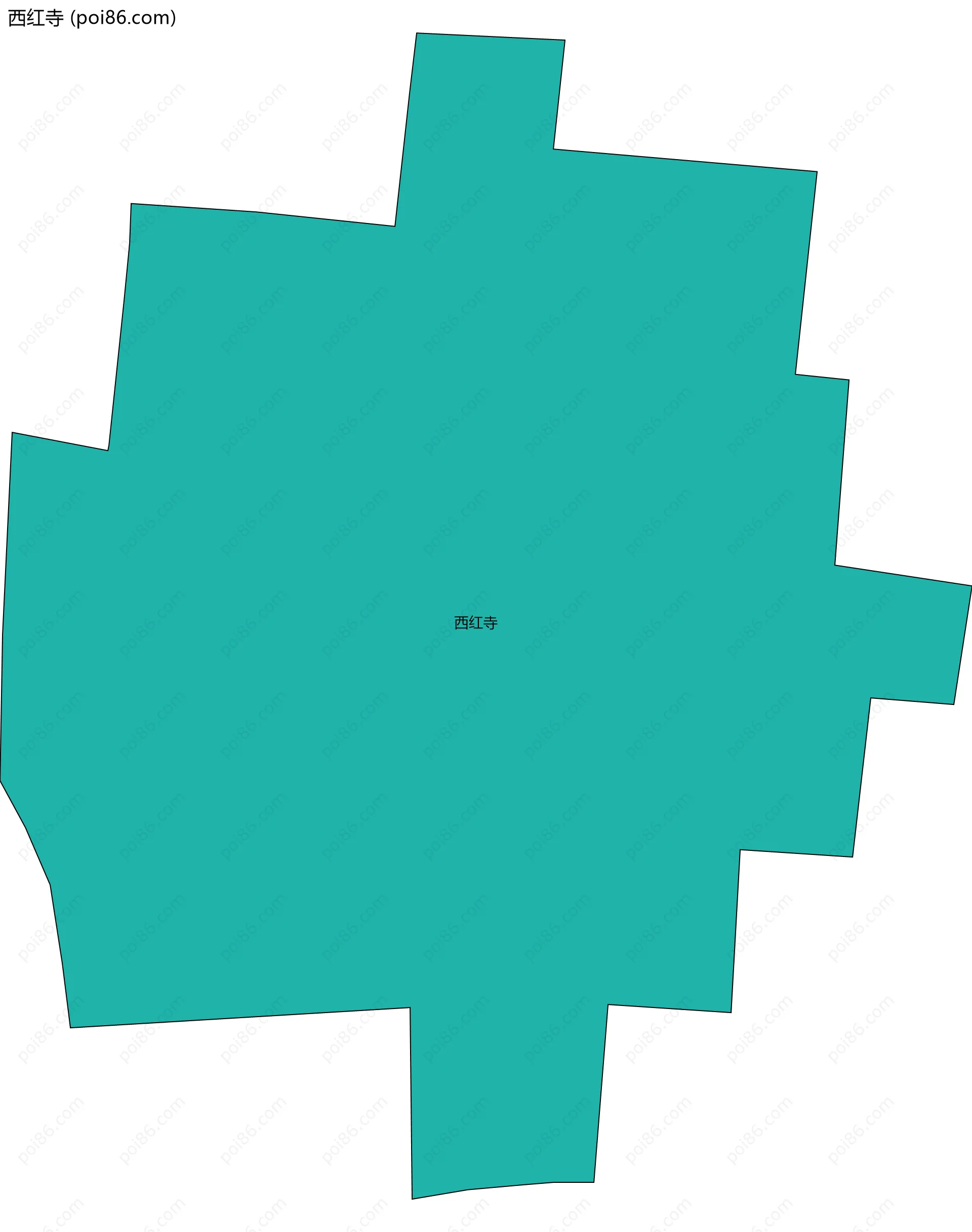 西红寺边界地图