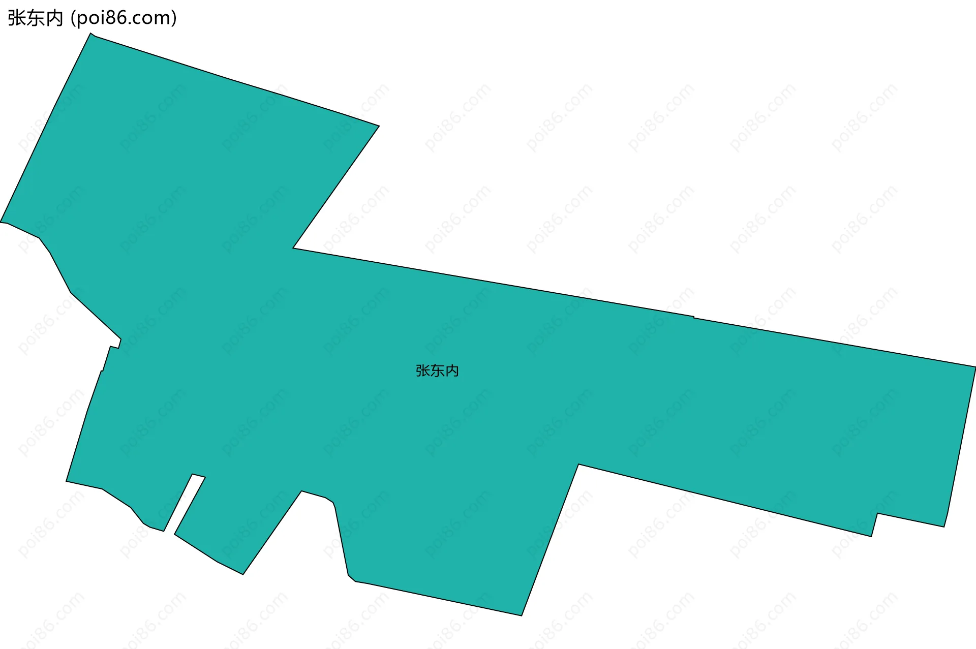 张东内边界地图
