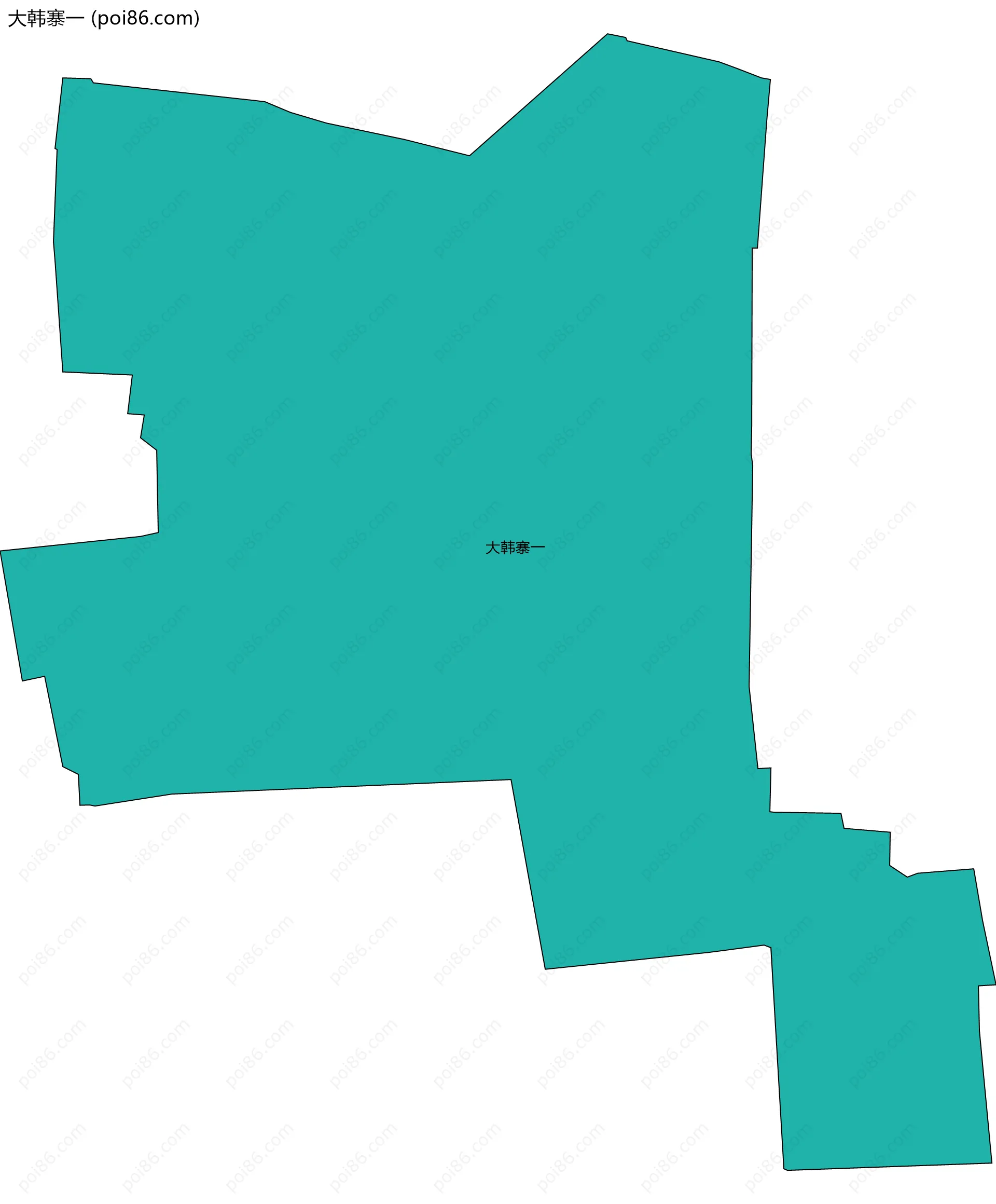 大韩寨一边界地图