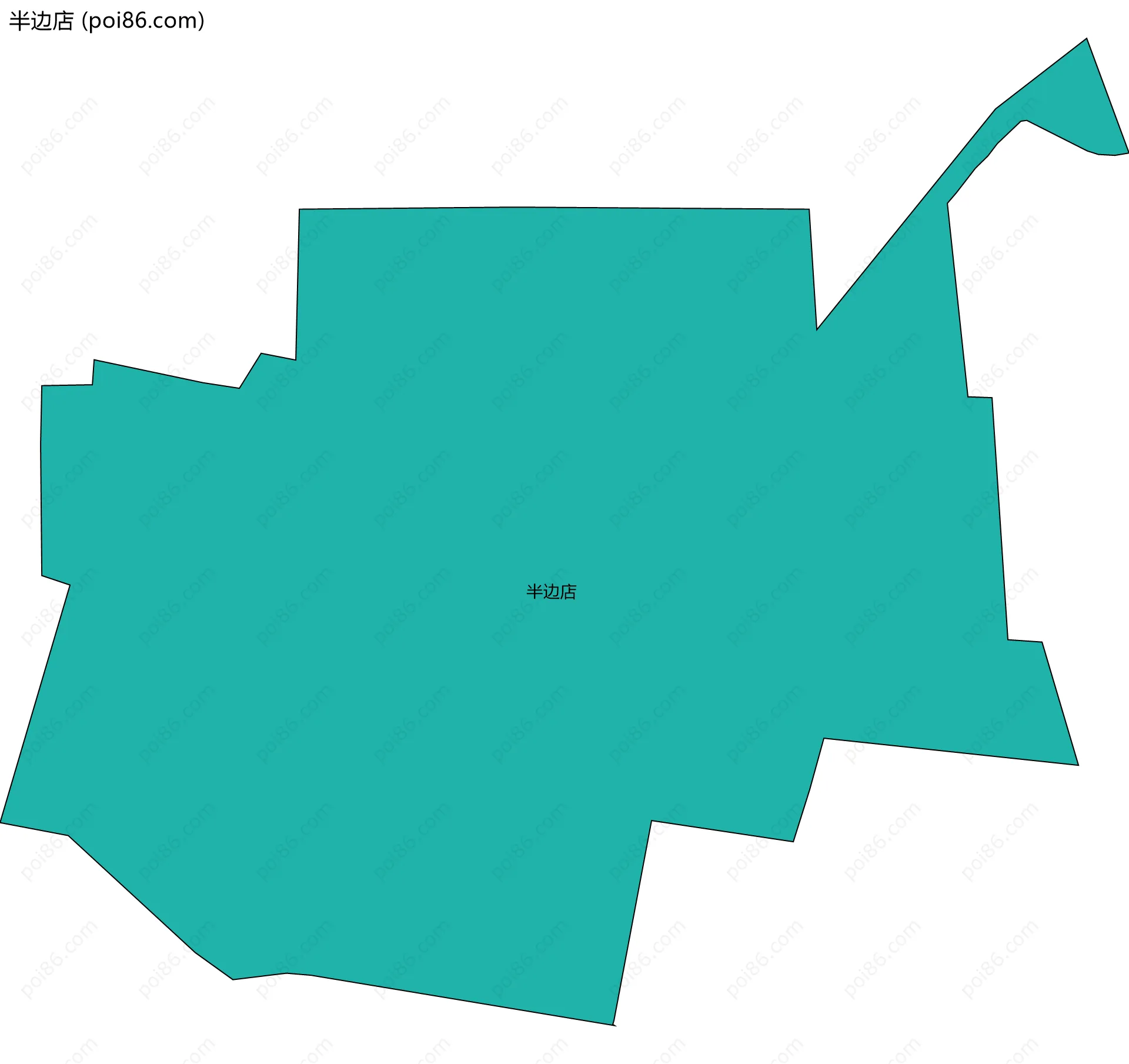 半边店边界地图