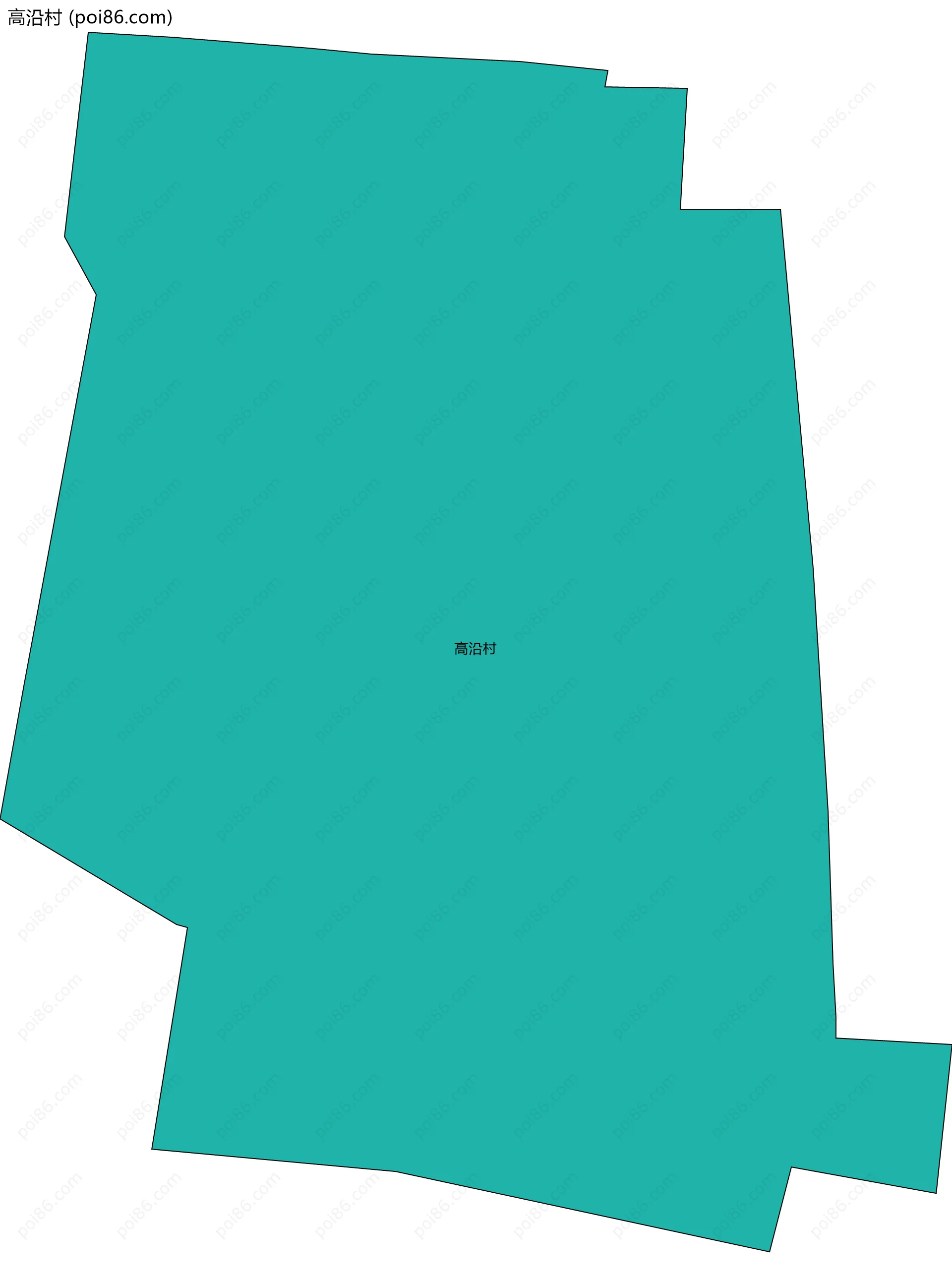 高沿村边界地图