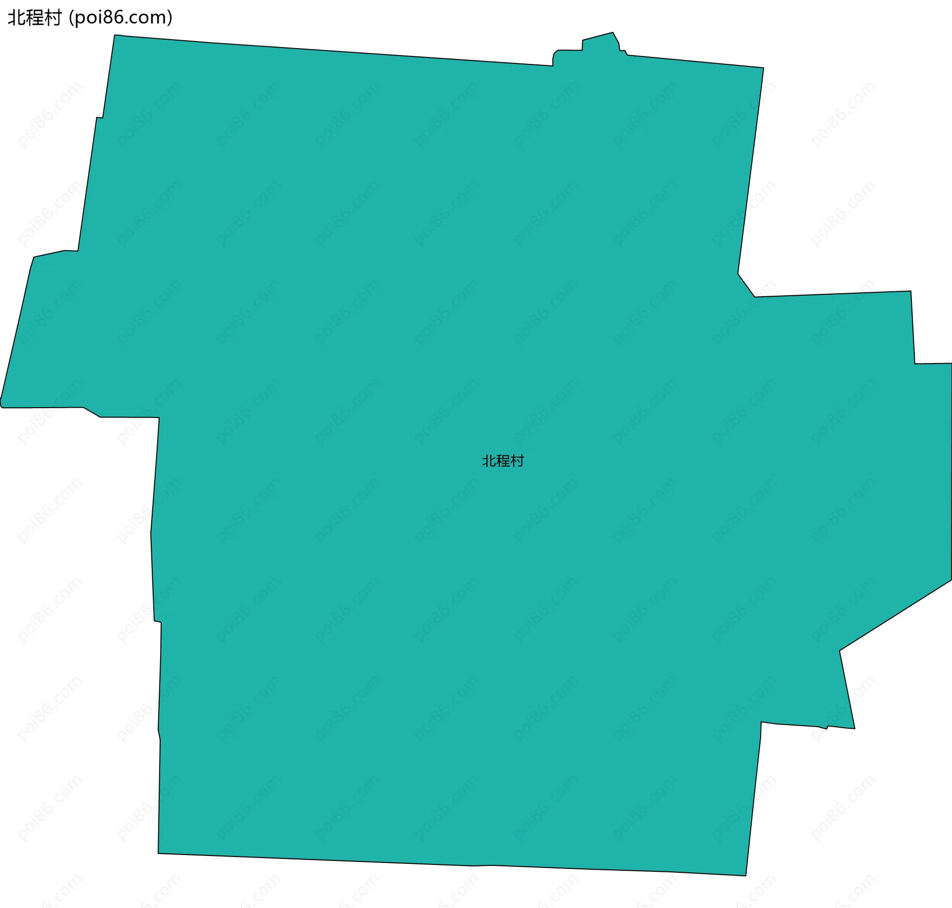 北程村边界地图