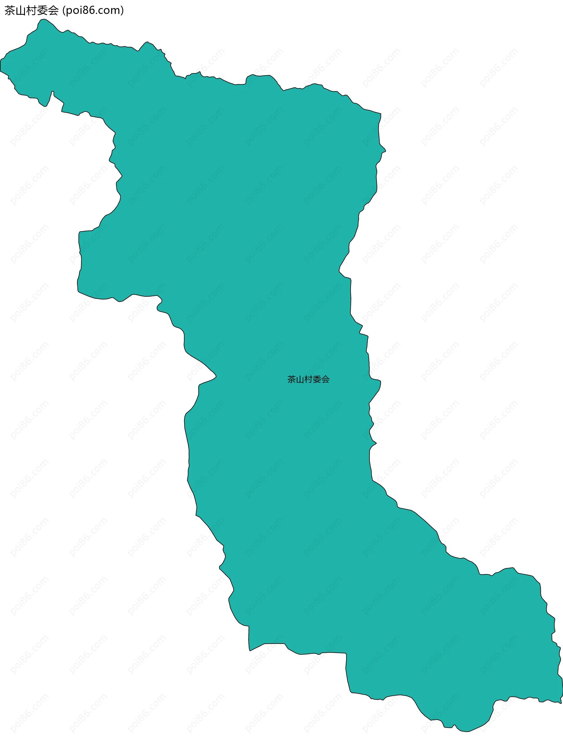 茶山村委会边界地图