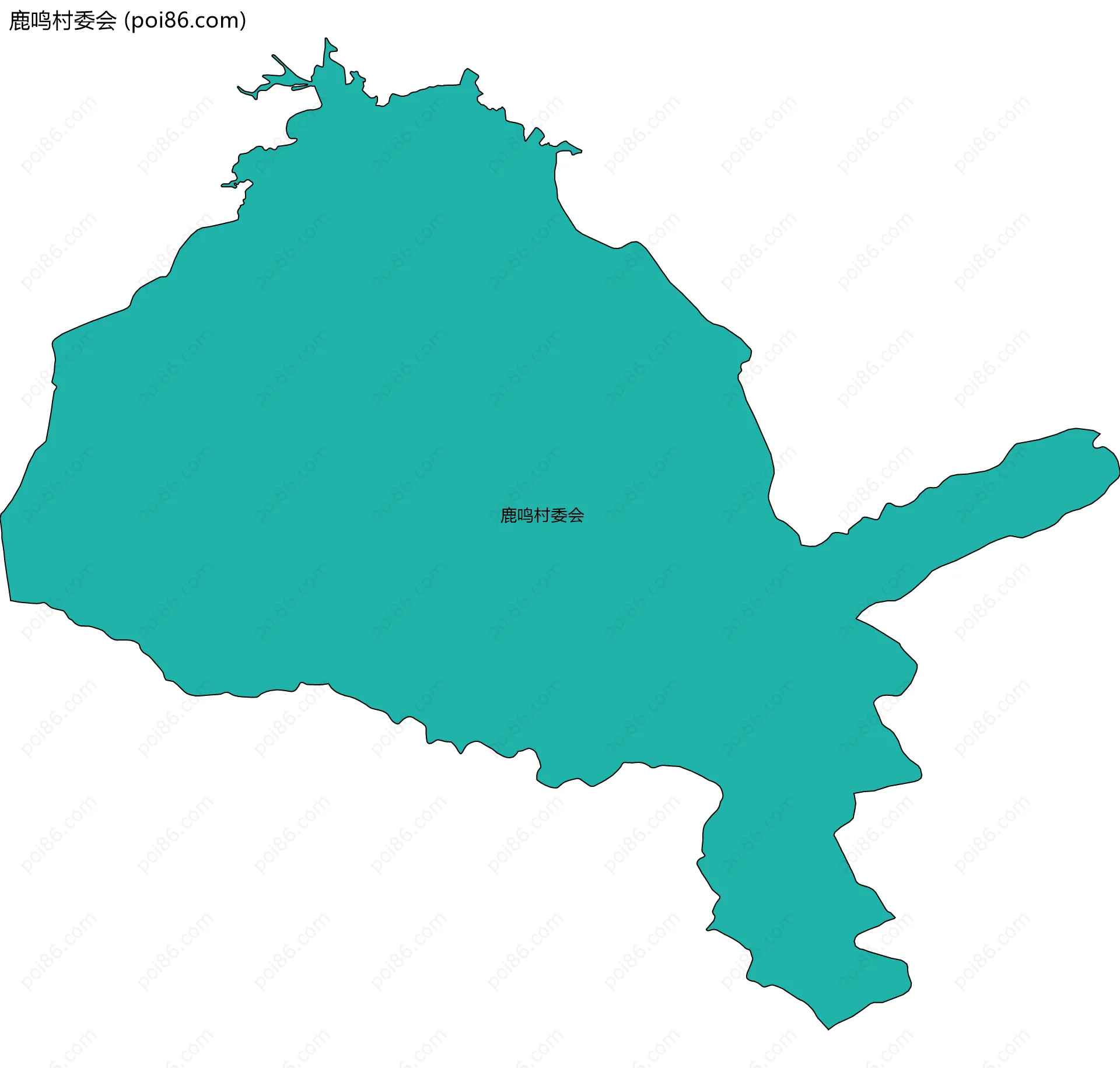 鹿鸣村委会边界地图