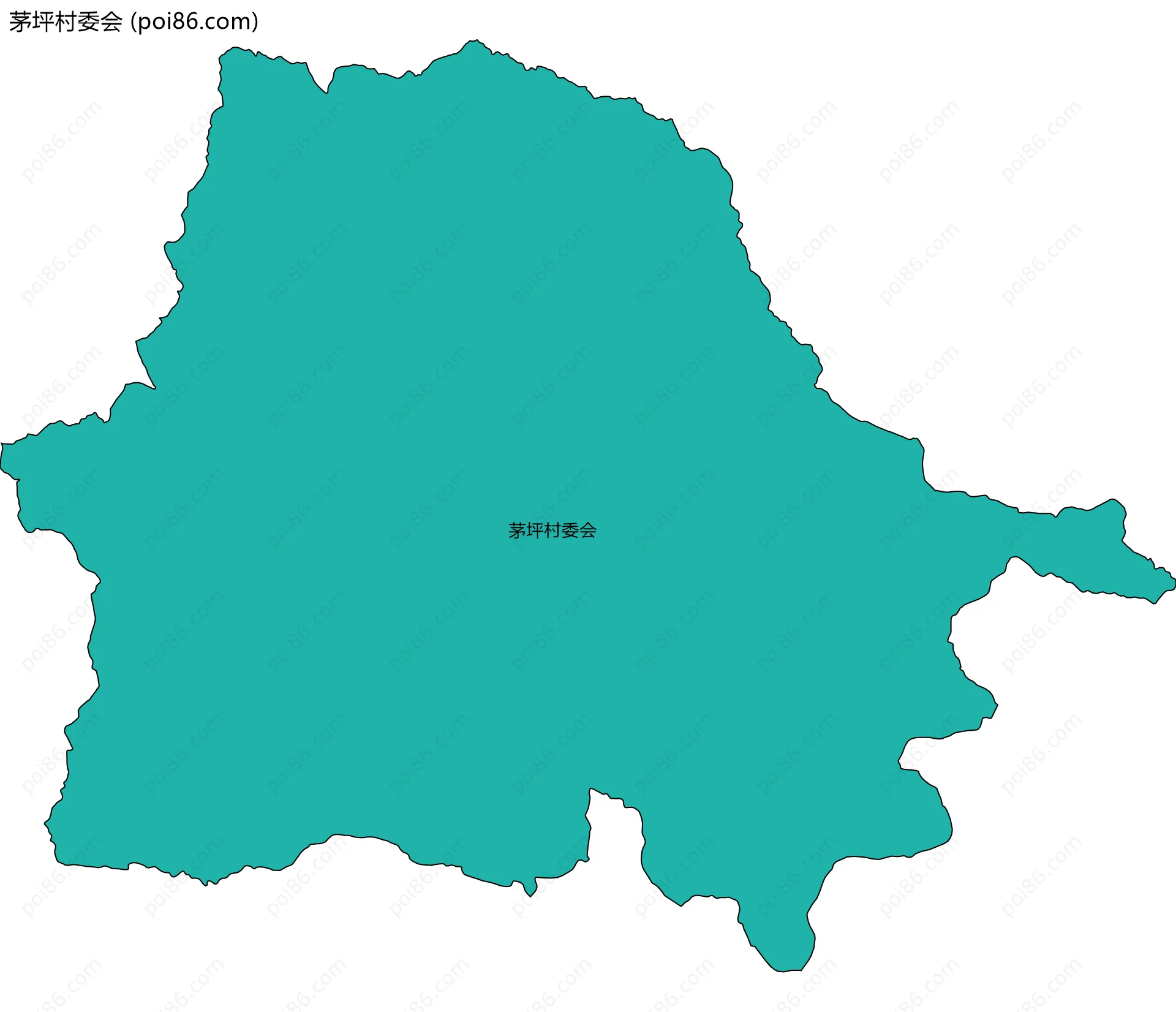 茅坪村委会边界地图