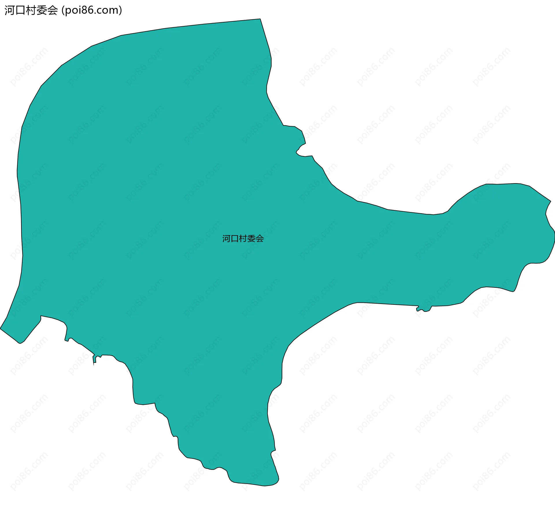 河口村委会边界地图