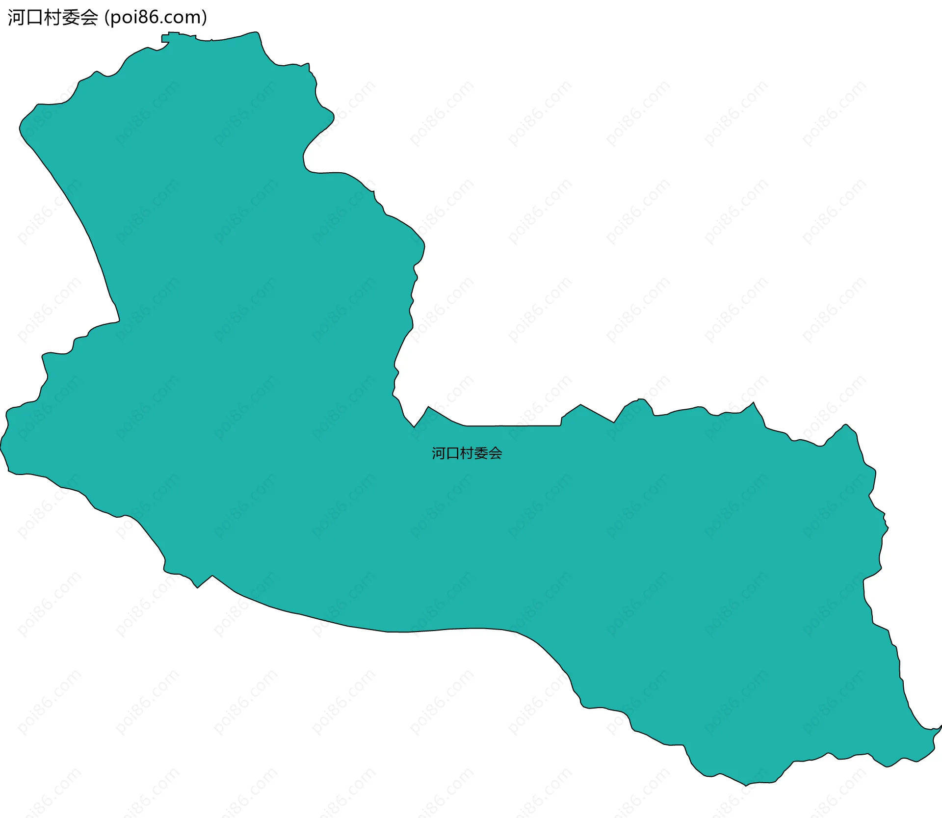 河口村委会边界地图