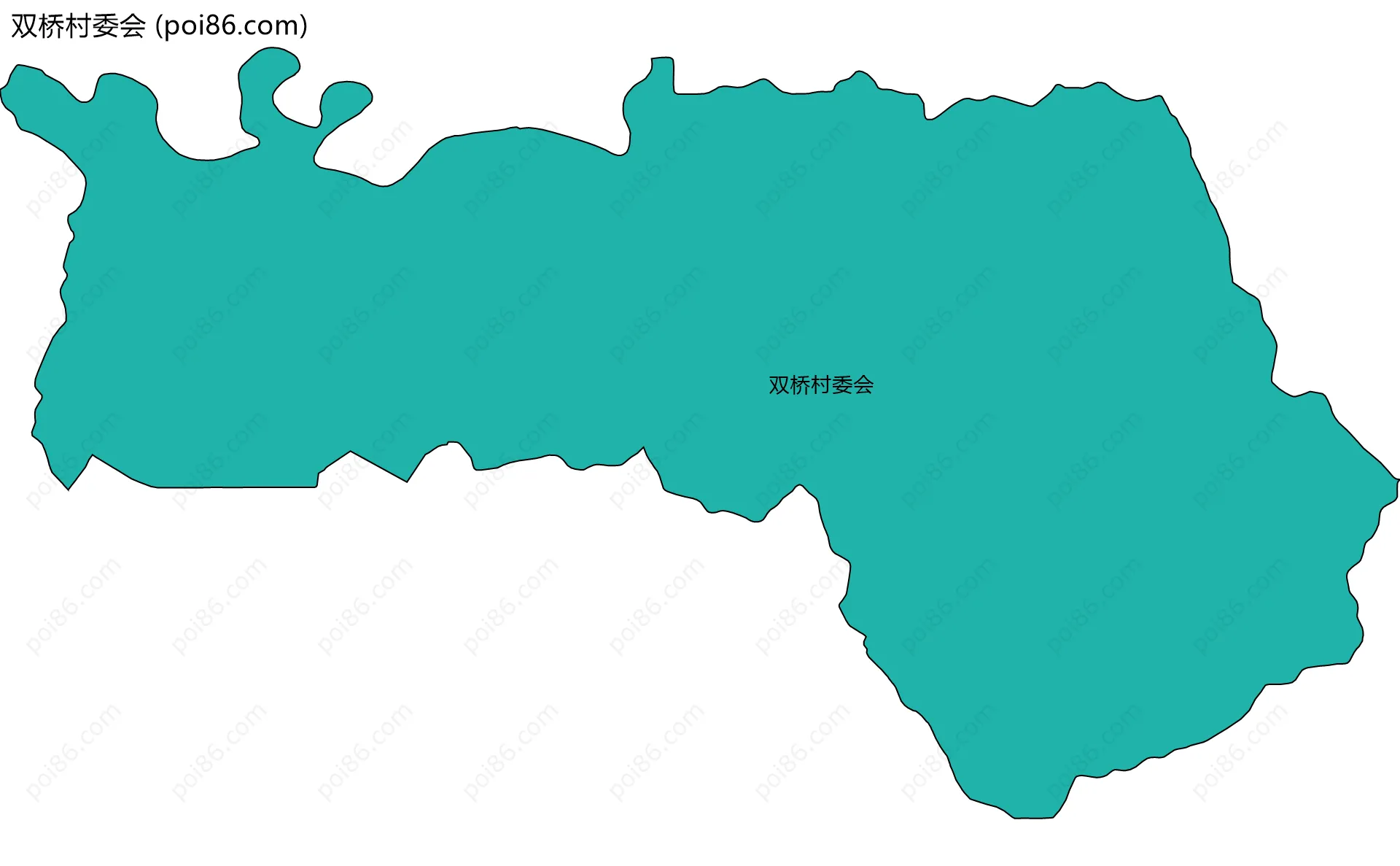 双桥村委会边界地图