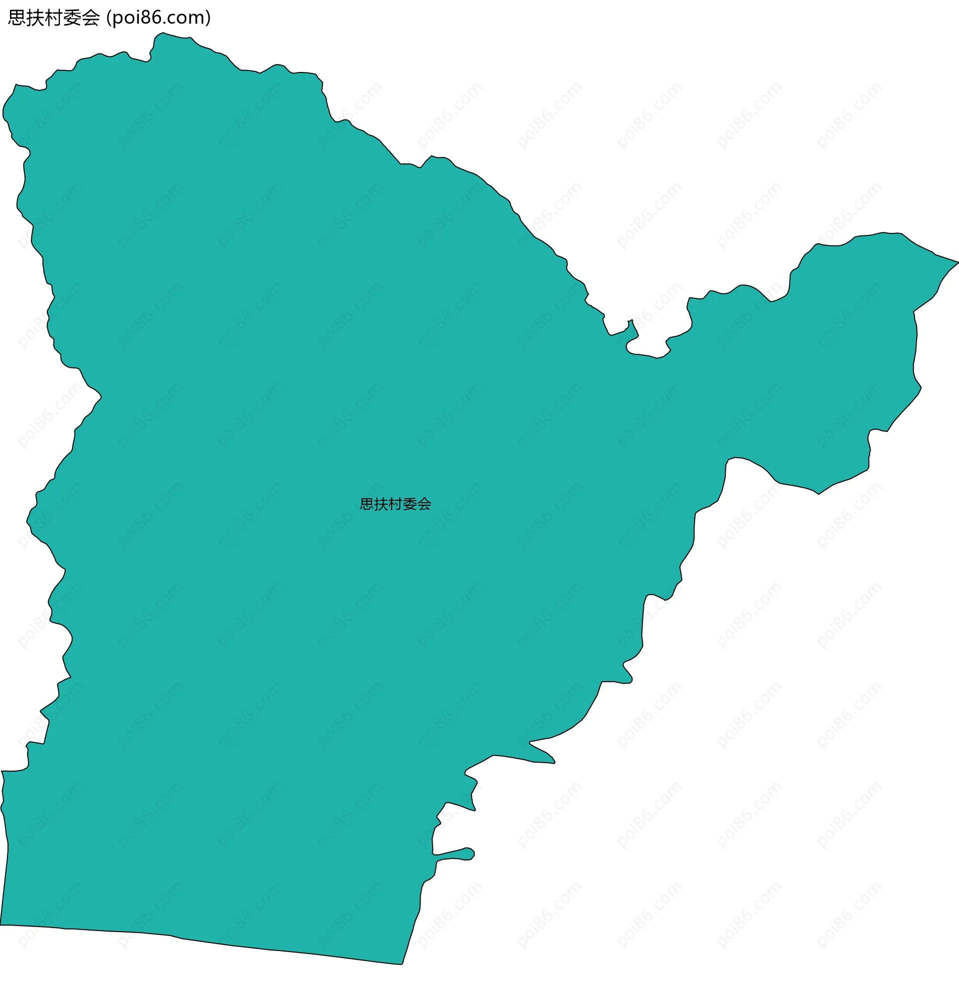 思扶村委会边界地图