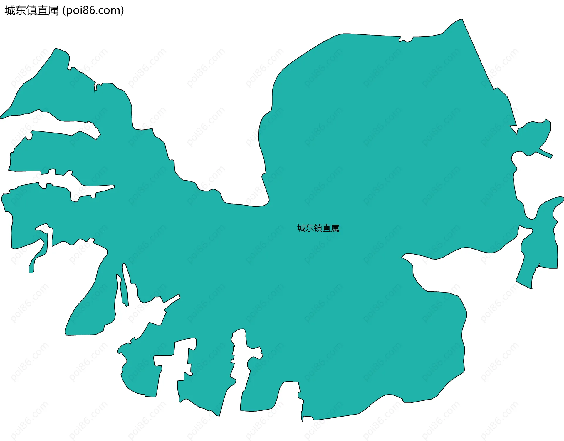 城东镇直属边界地图