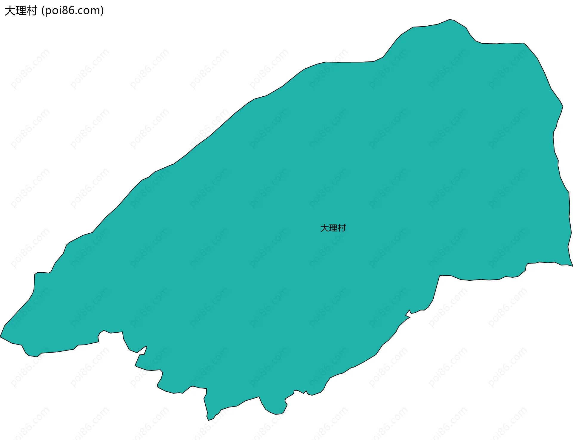 大理村边界地图