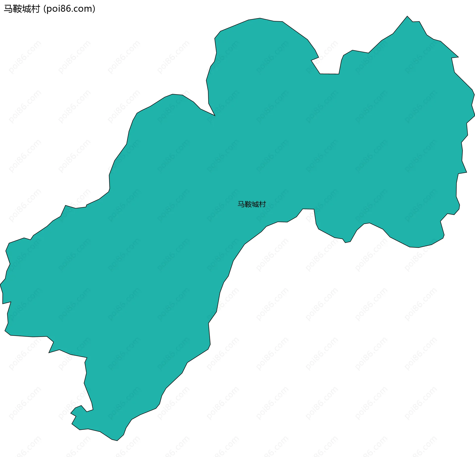 马鞍城村边界地图