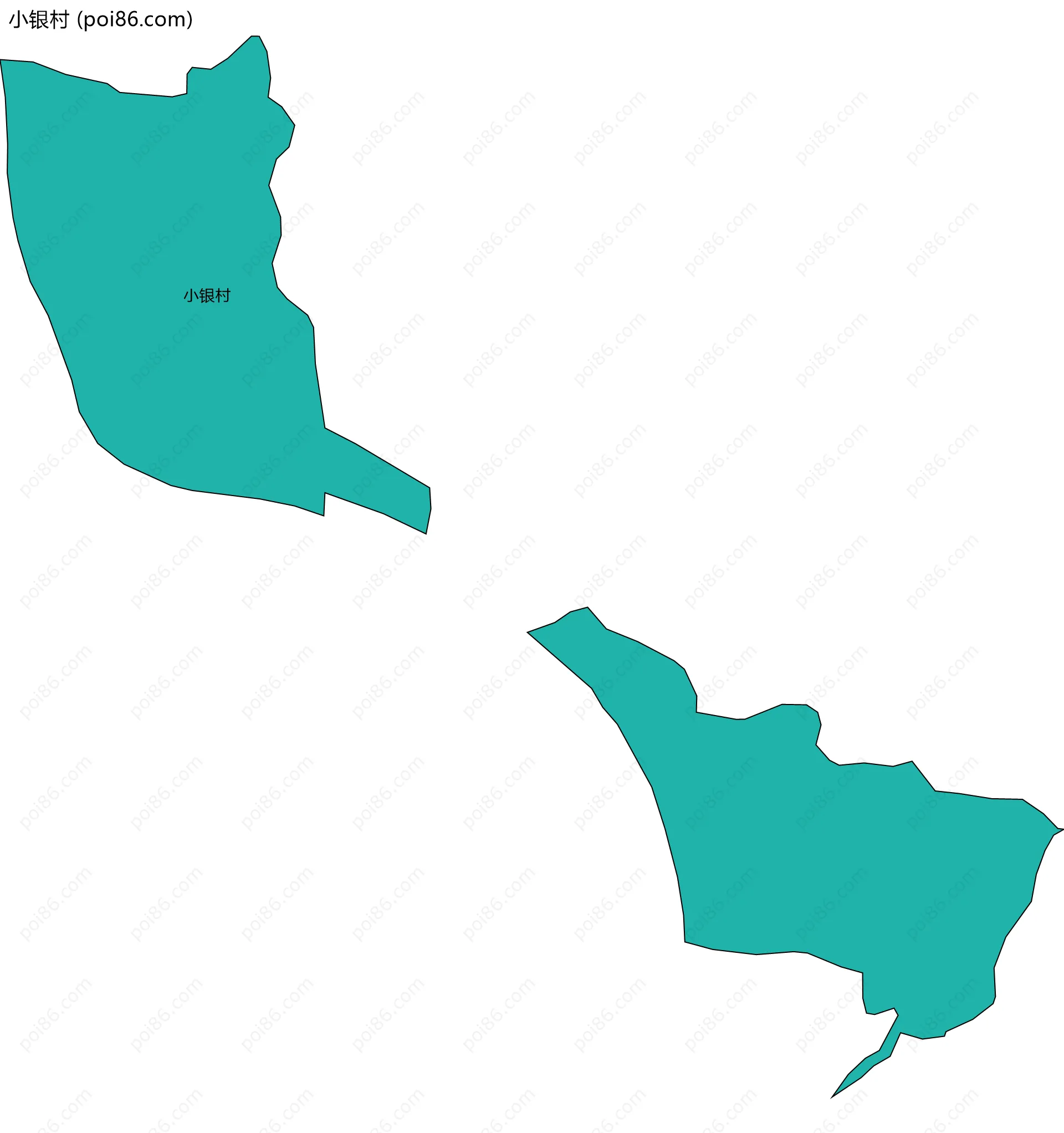 小银村边界地图