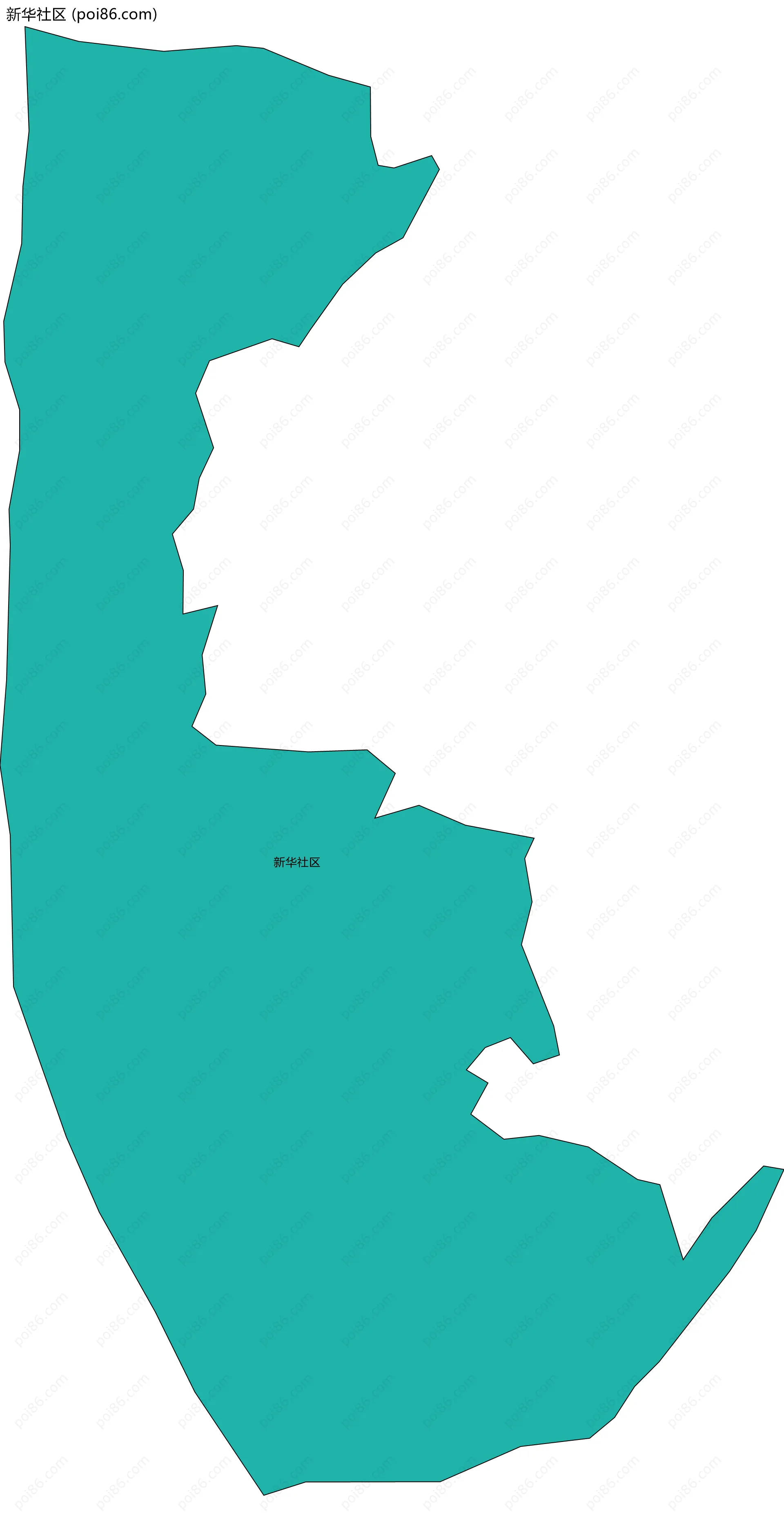 新华社区边界地图