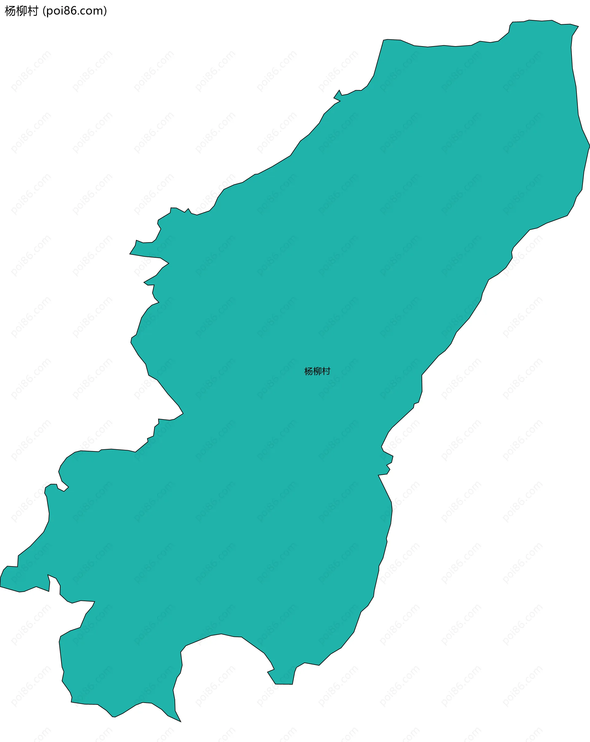 杨柳村边界地图