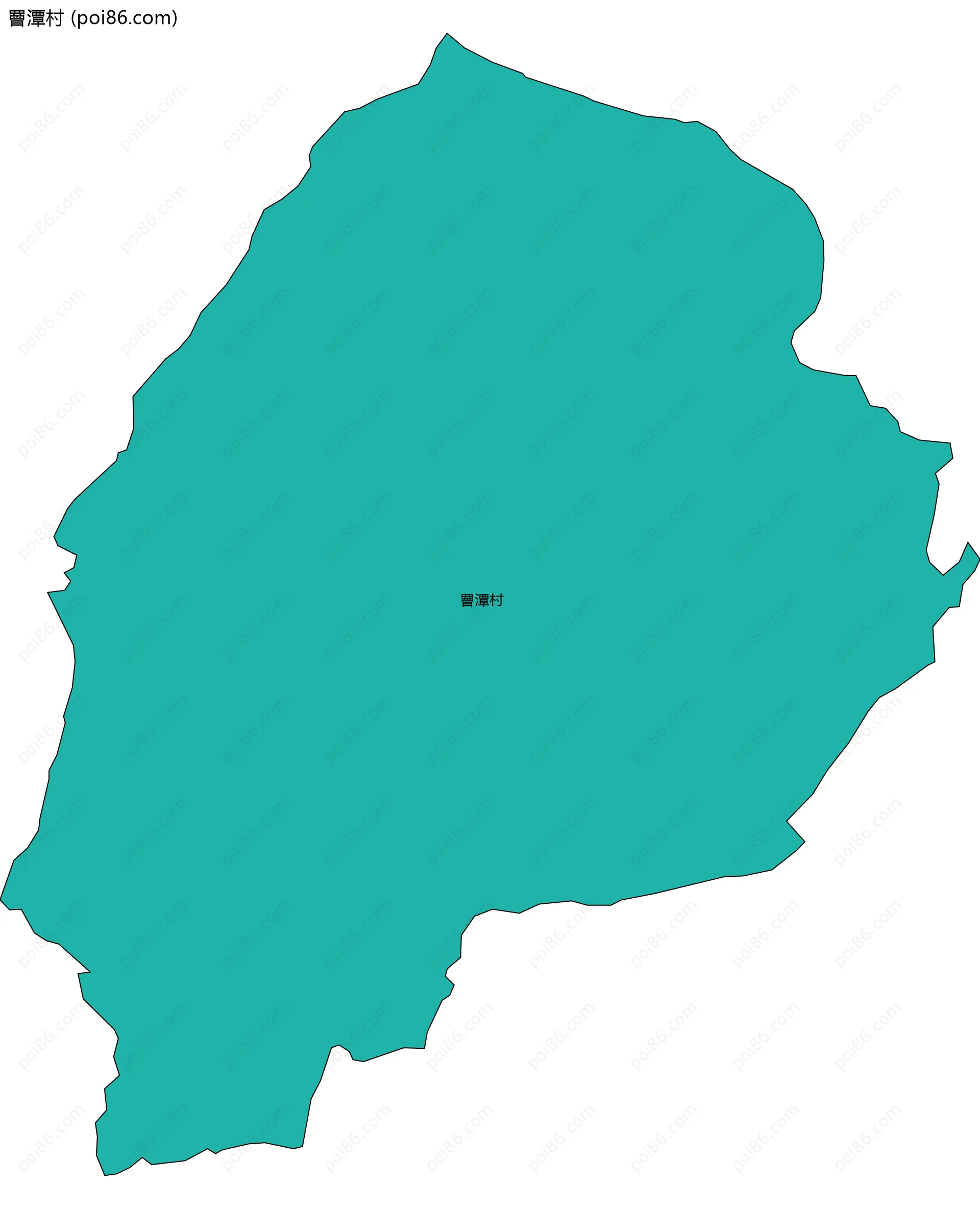 罾潭村边界地图