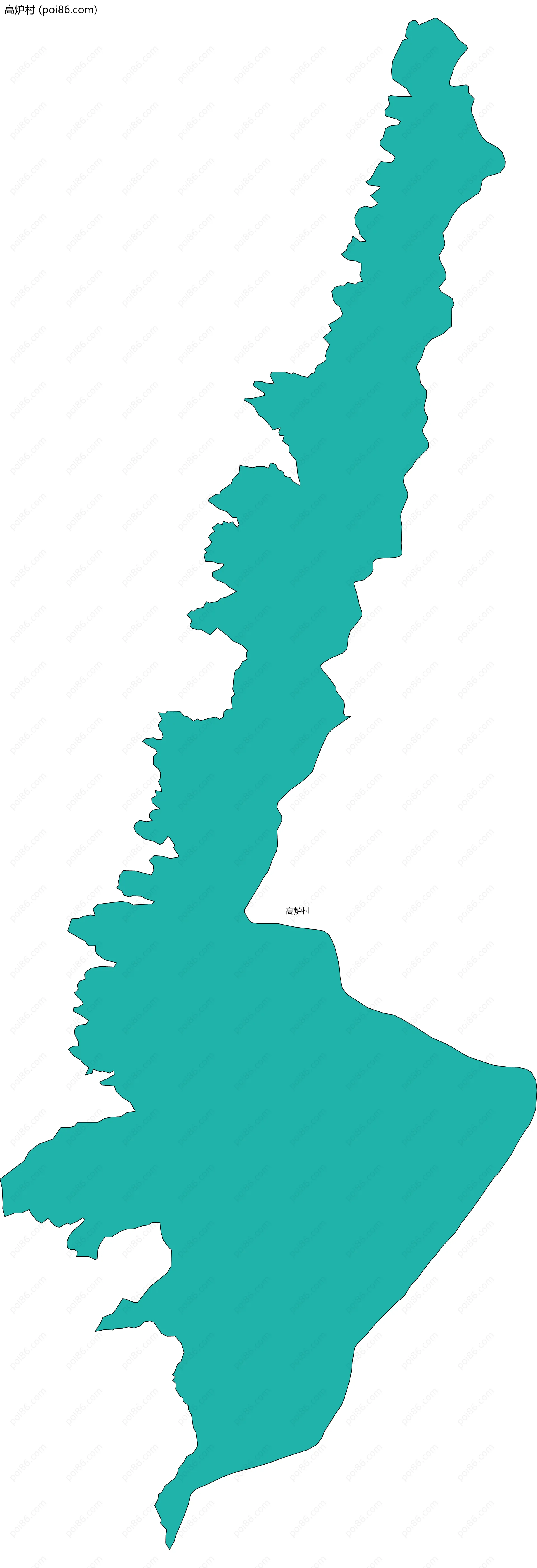 高炉村边界地图