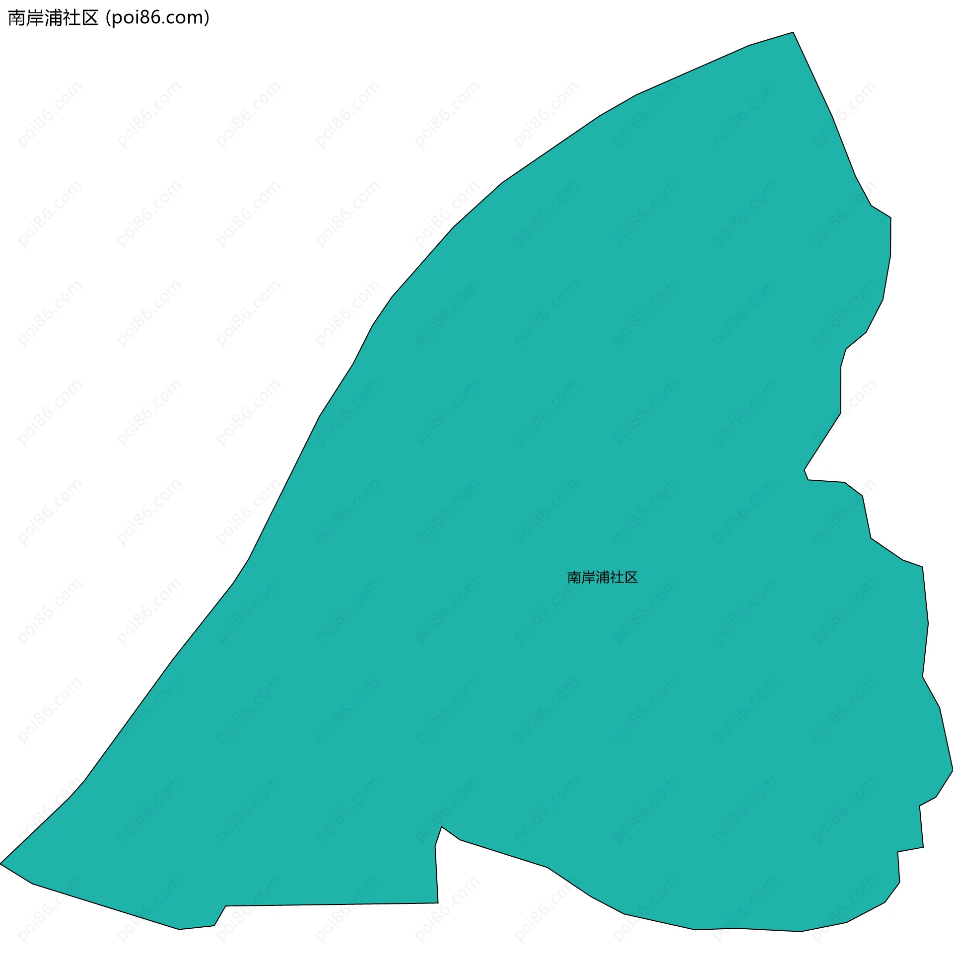 南岸浦社区边界地图