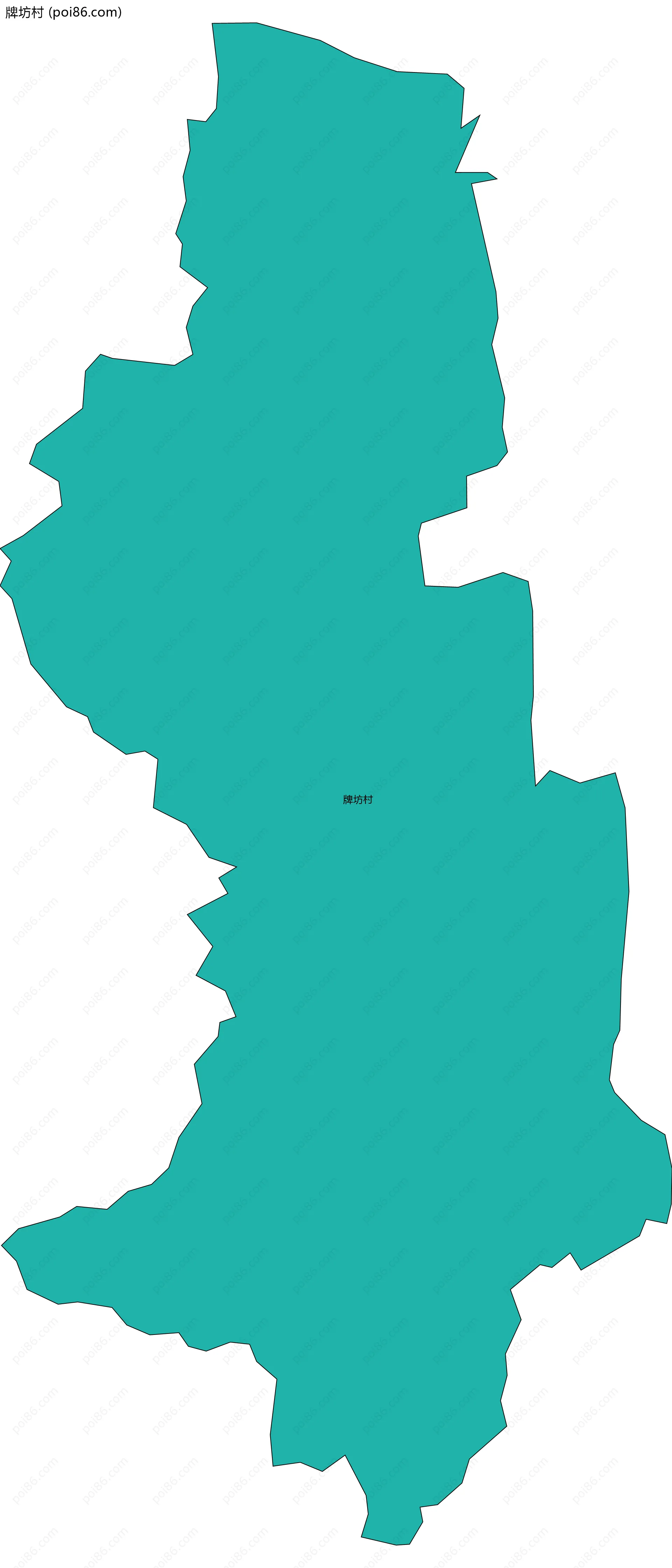 牌坊村边界地图