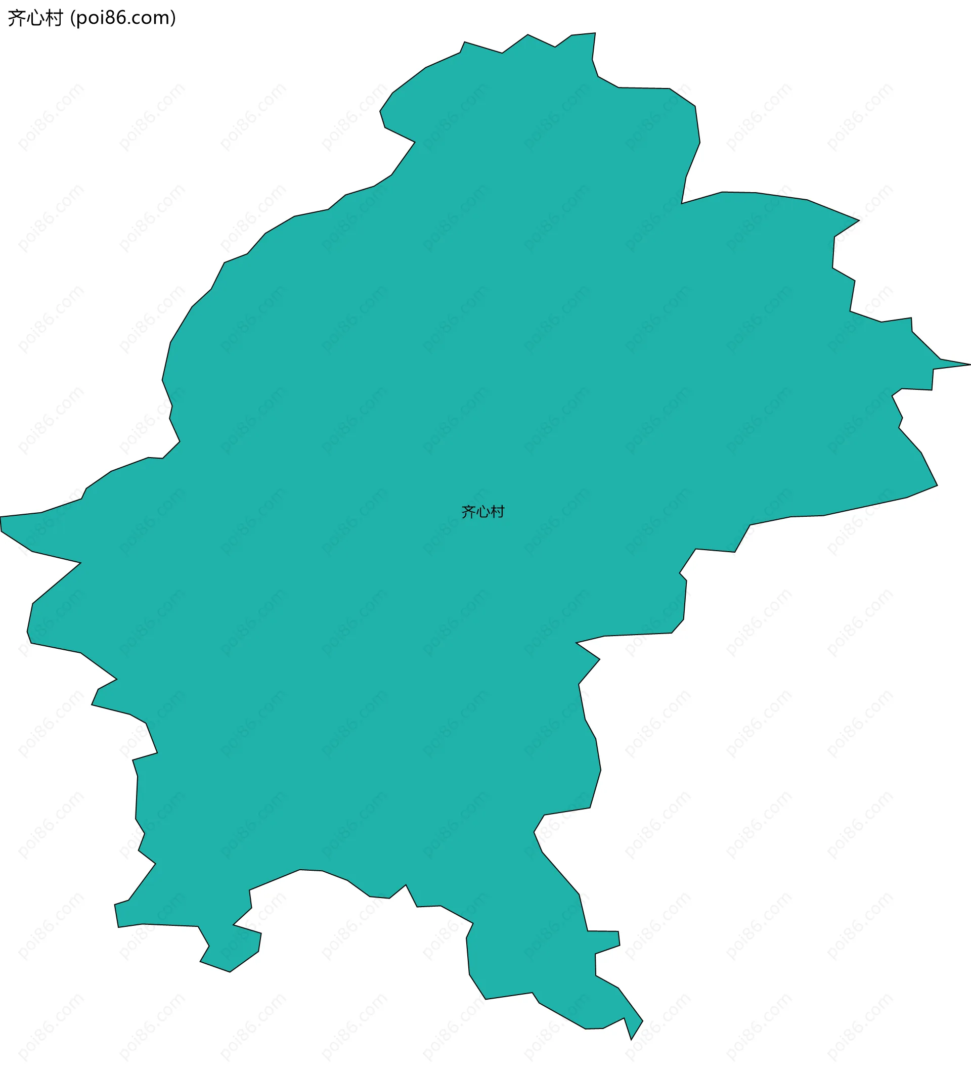 齐心村边界地图