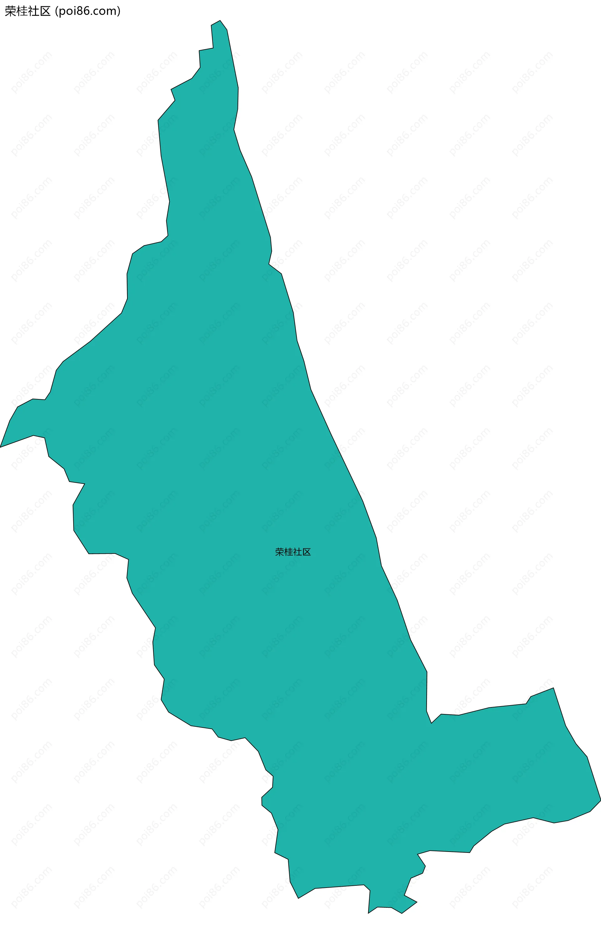 荣桂社区边界地图