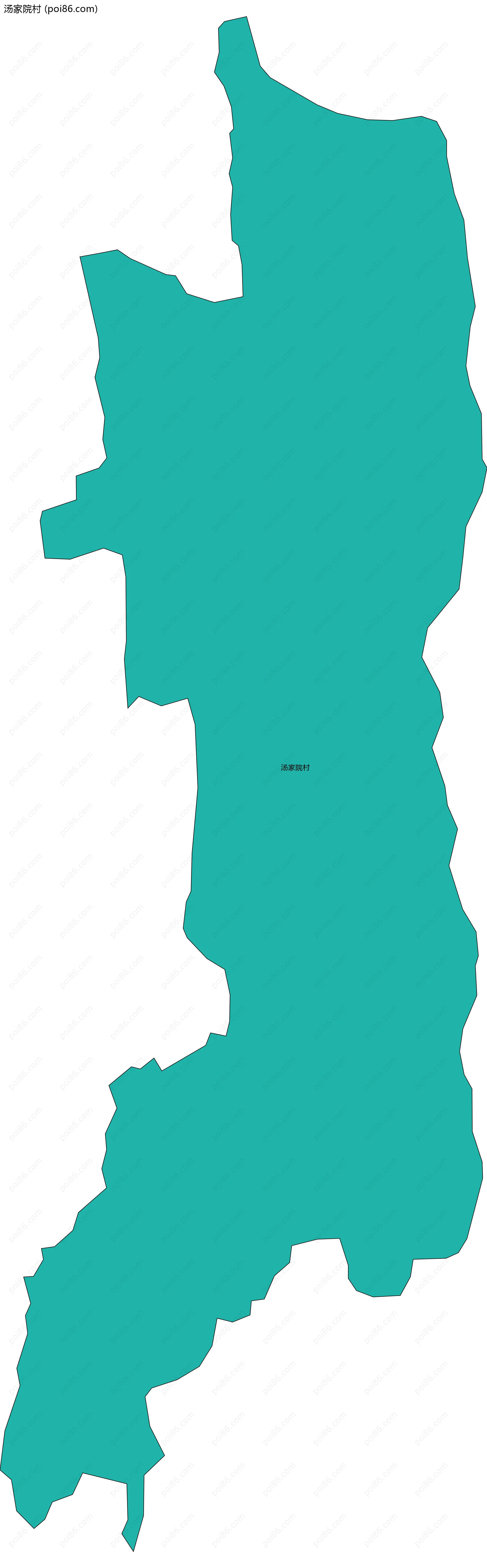汤家院村边界地图