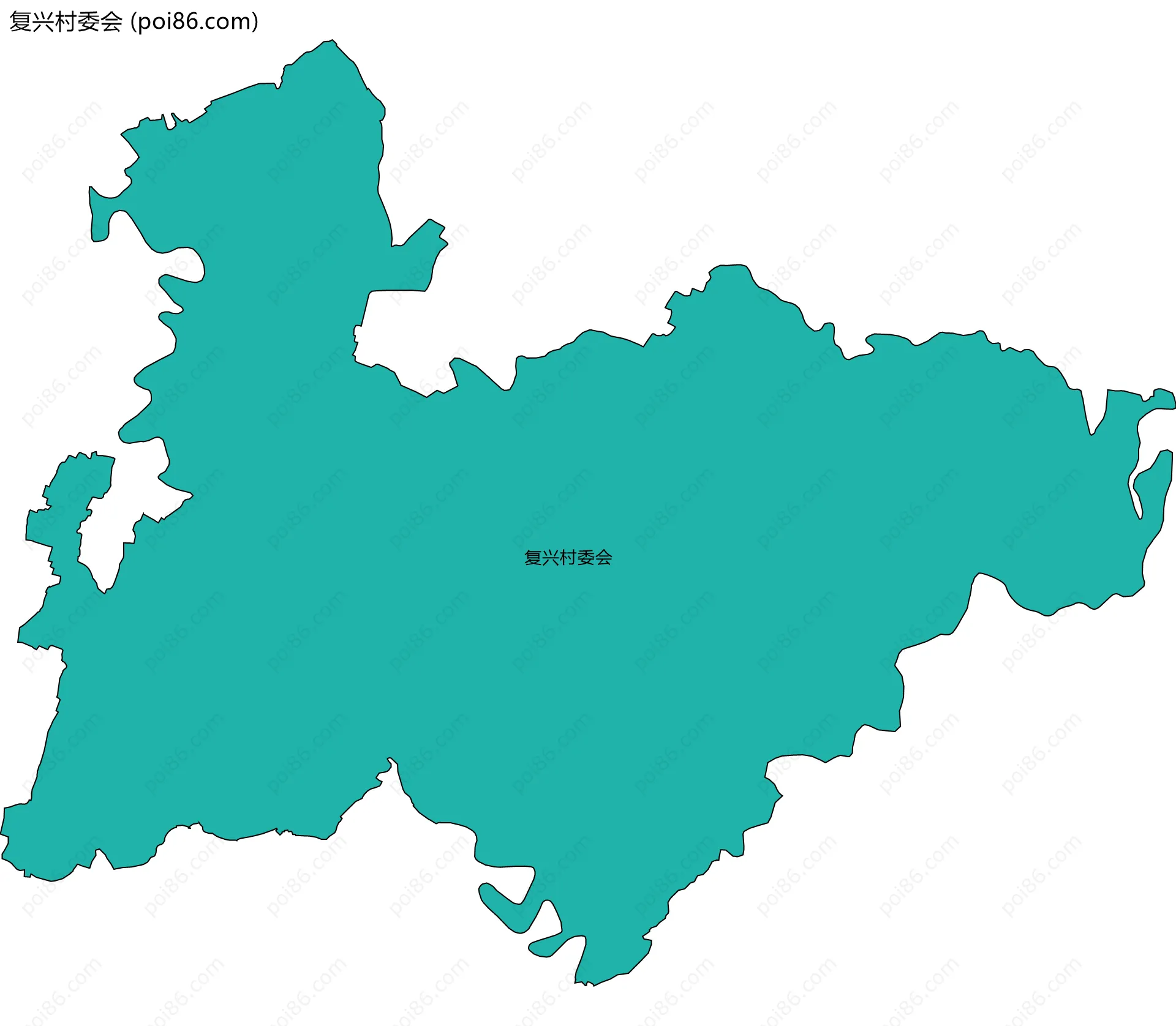 复兴村委会边界地图