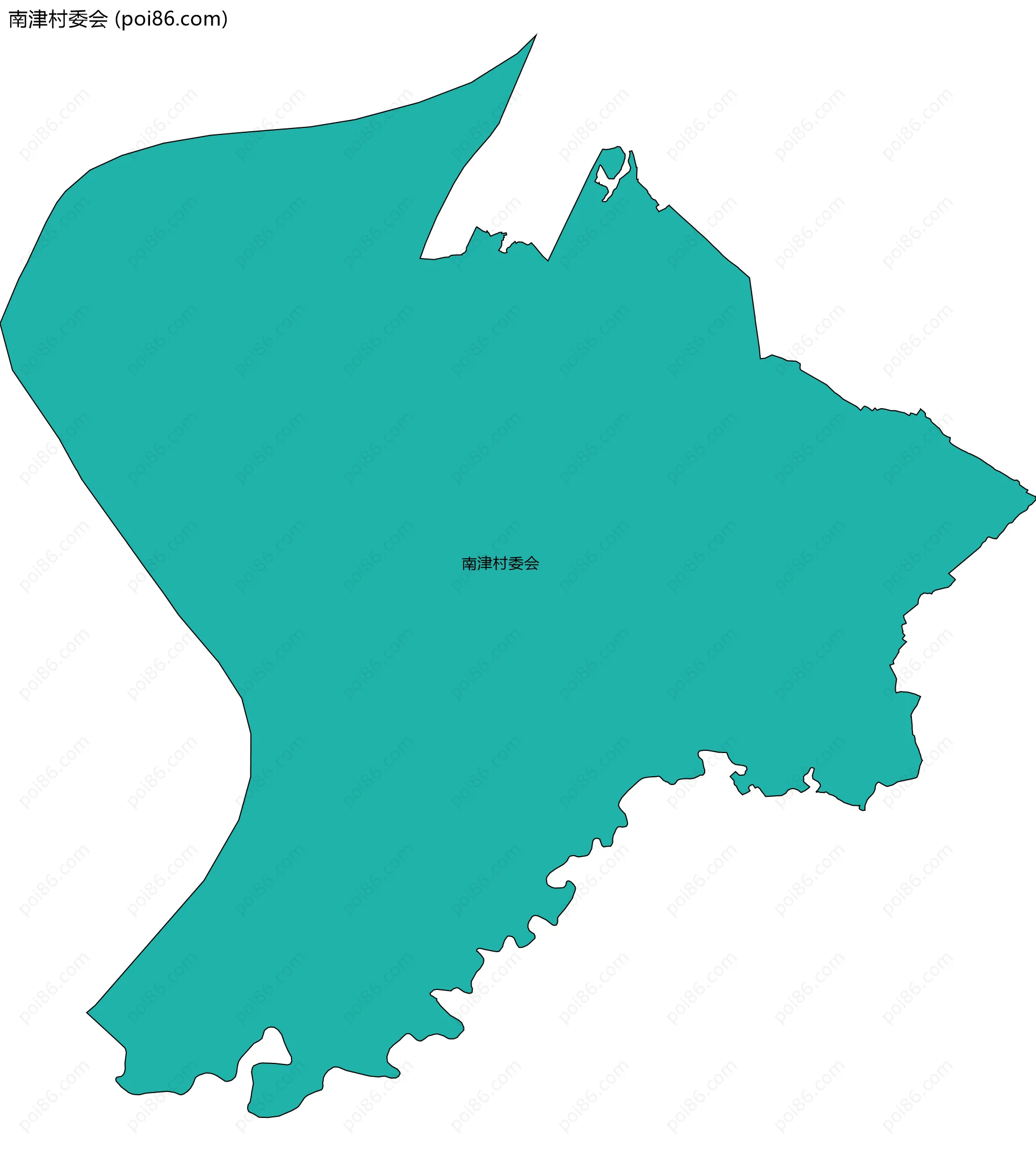南津村委会边界地图