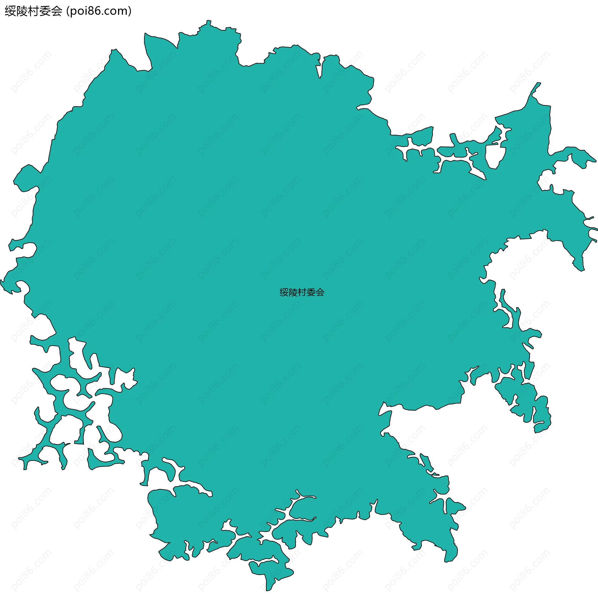 绥陵村委会边界地图