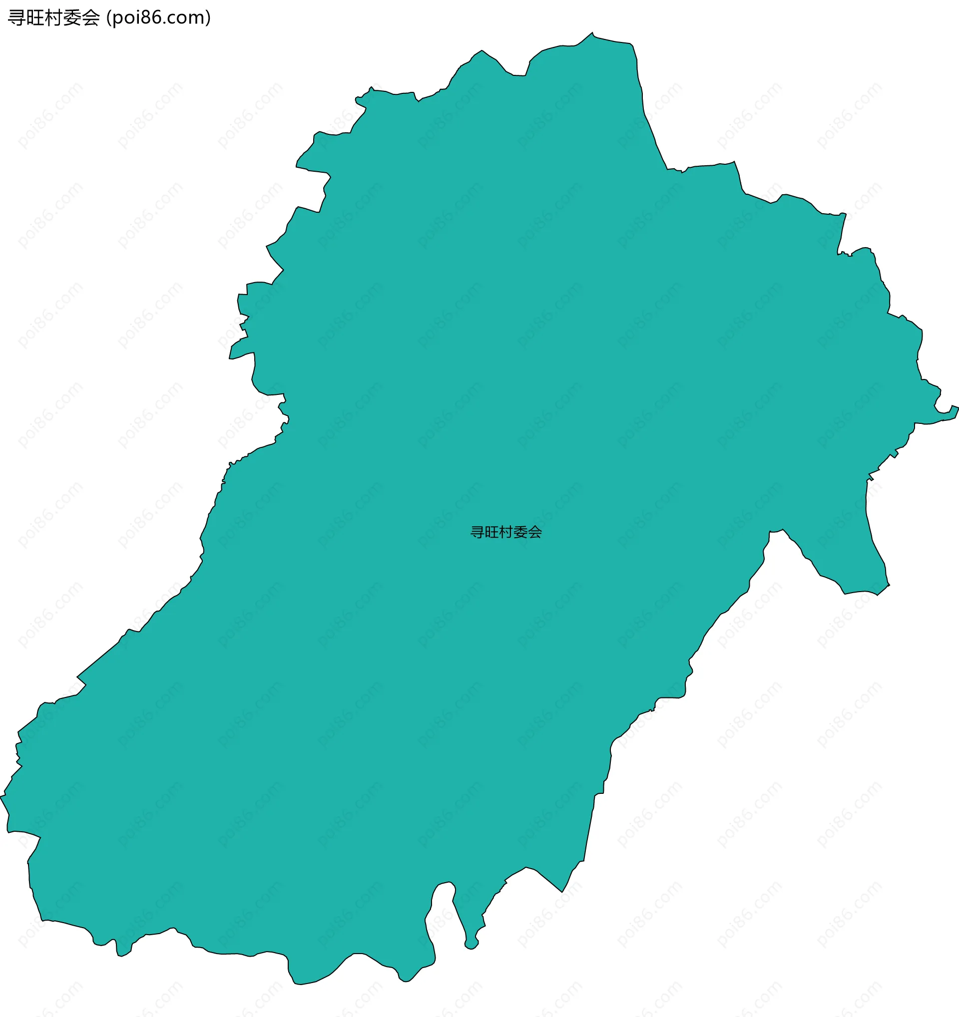 寻旺村委会边界地图