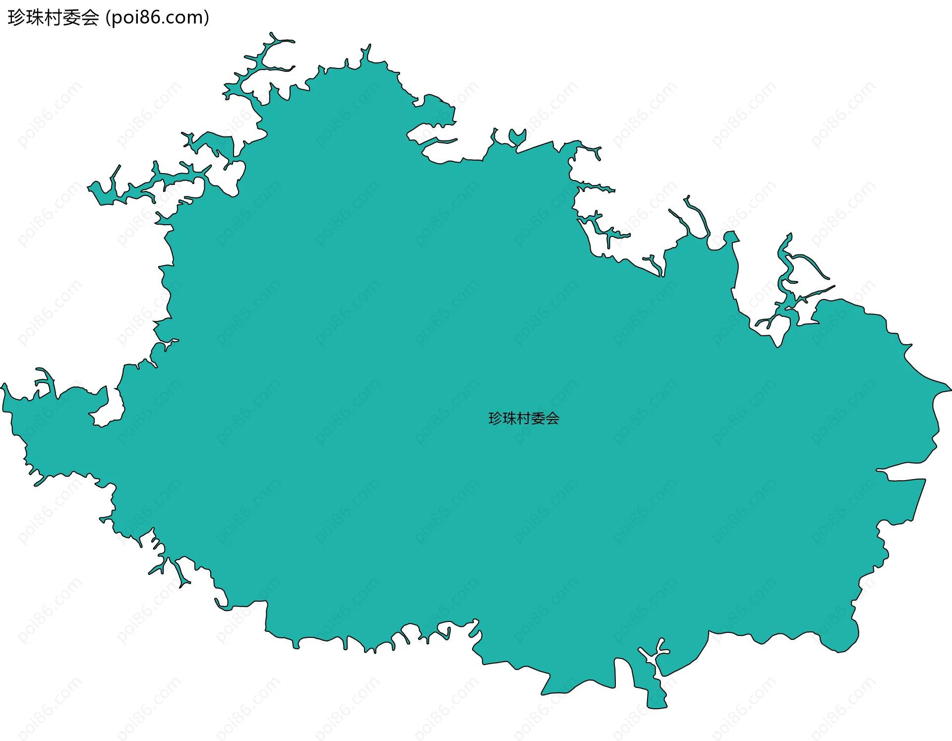 珍珠村委会边界地图