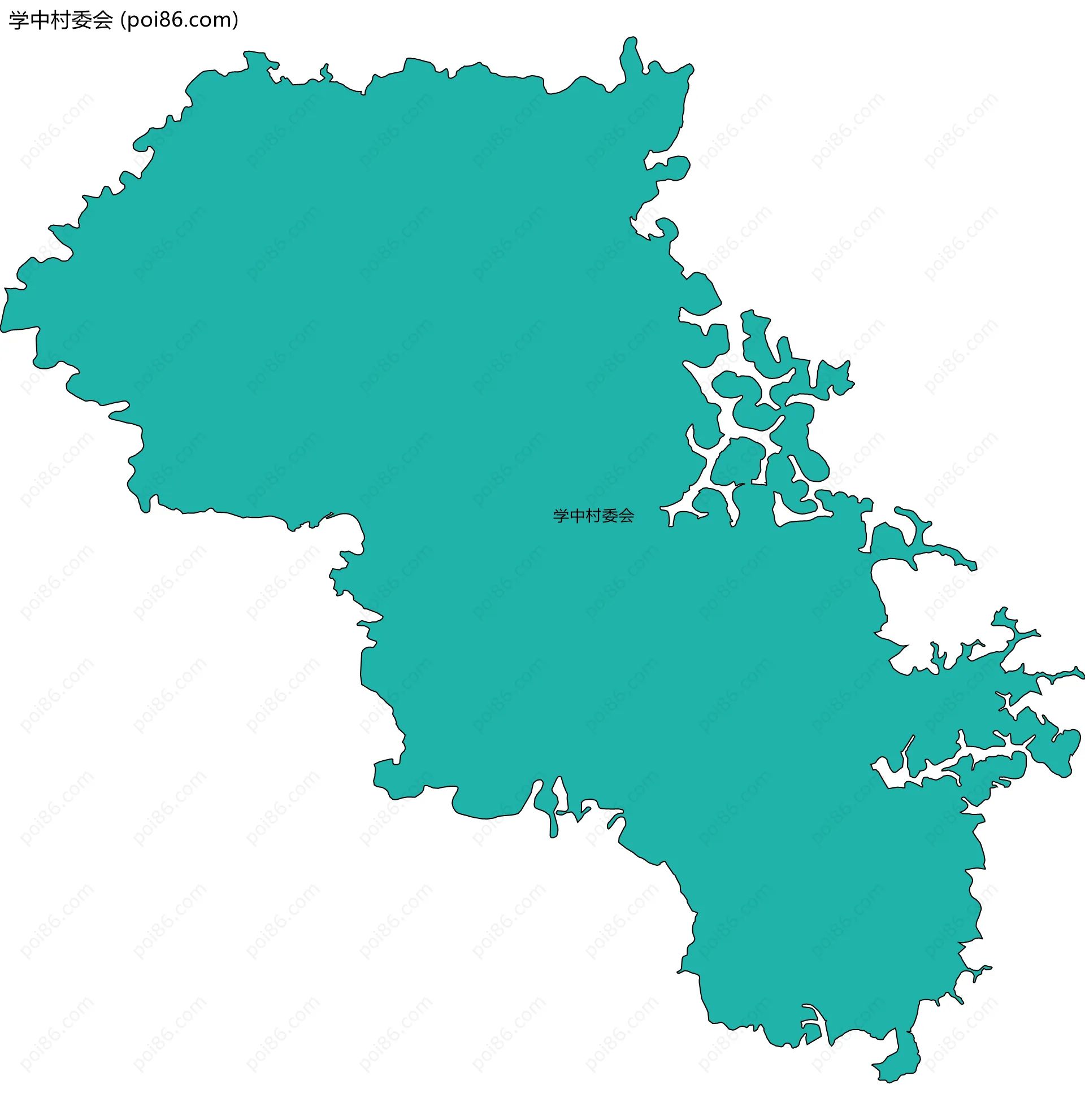 学中村委会边界地图