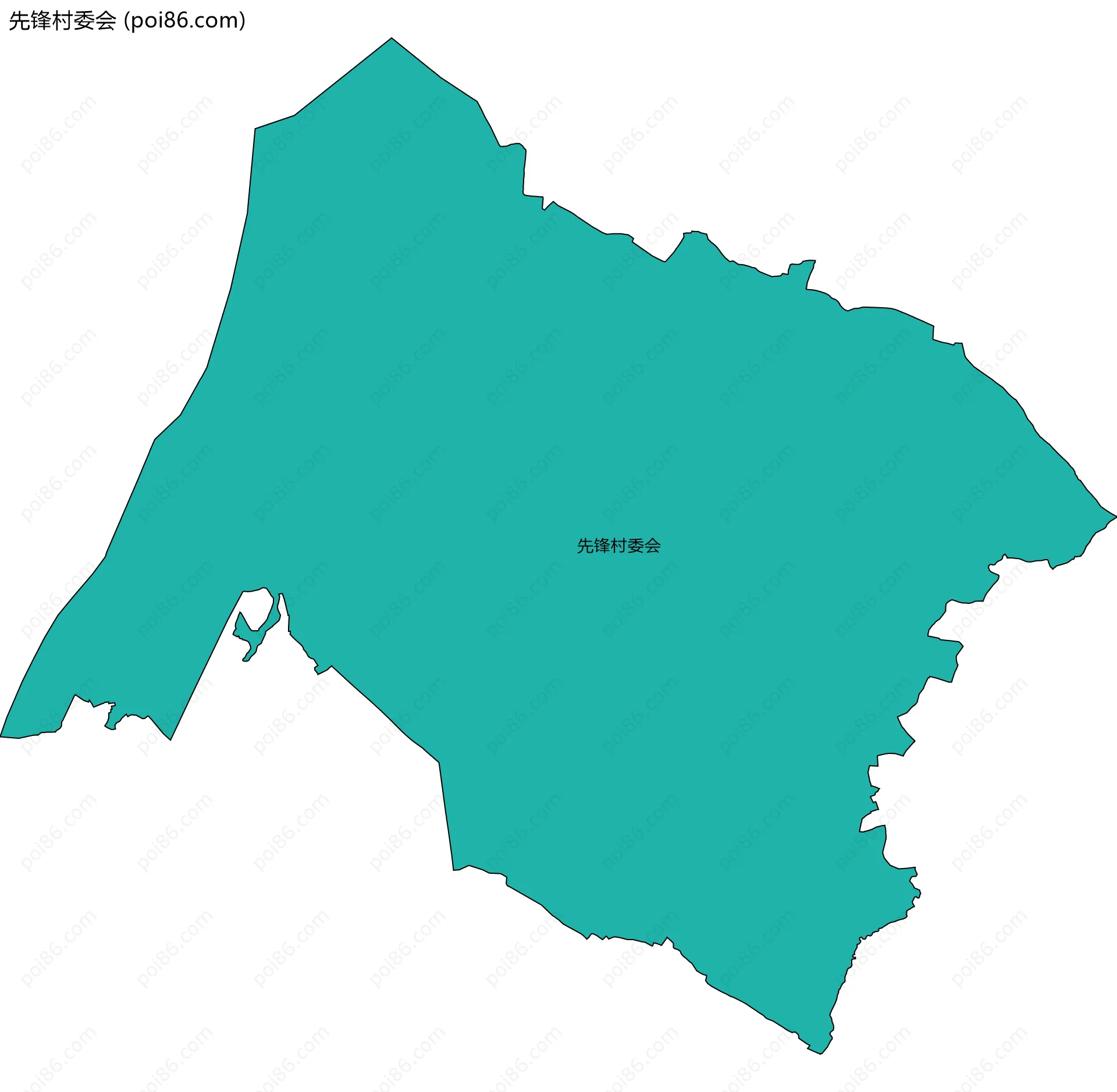 先锋村委会边界地图