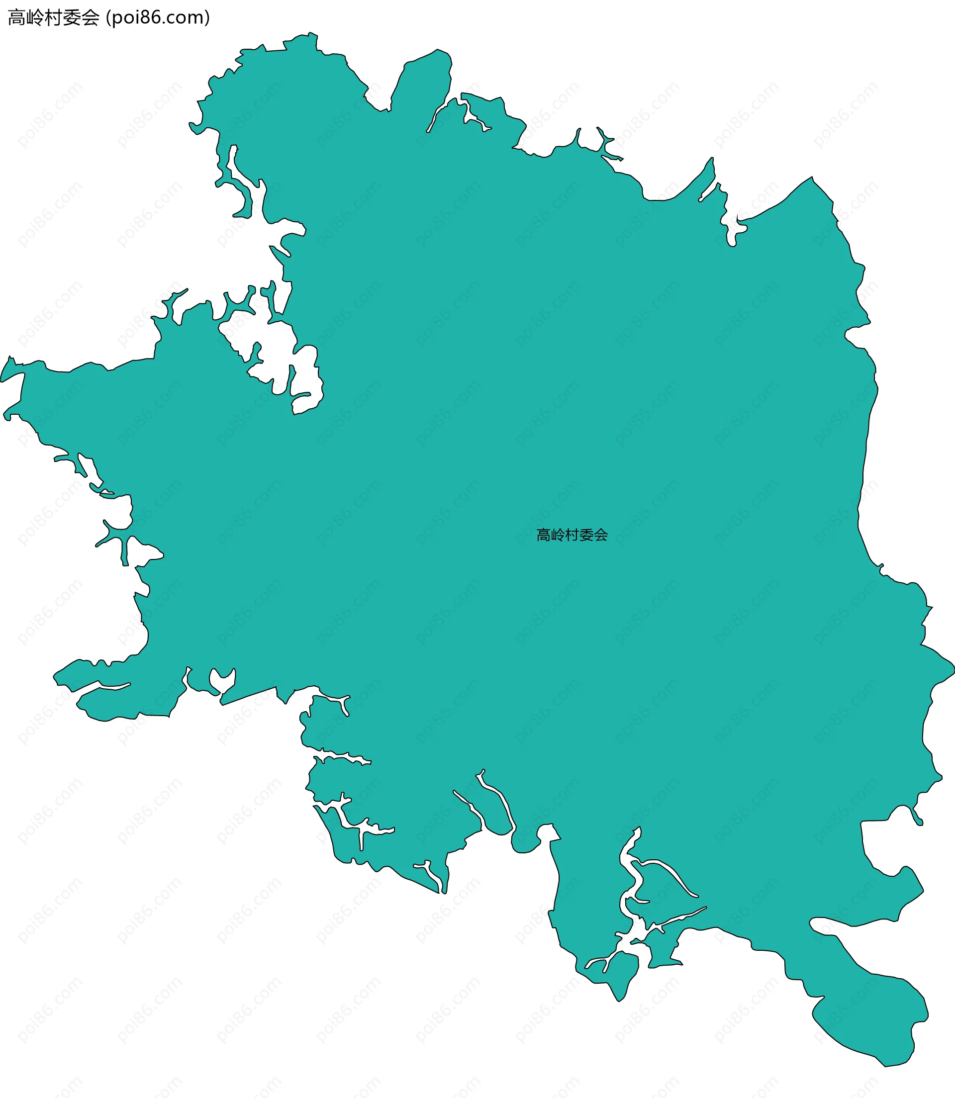 高岭村委会边界地图