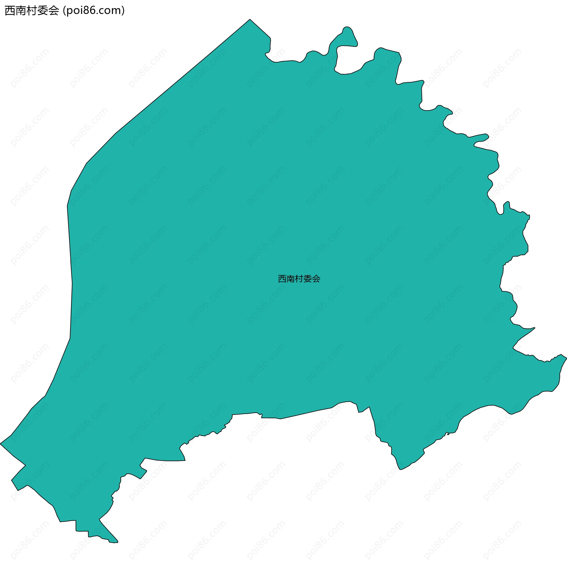 西南村委会边界地图