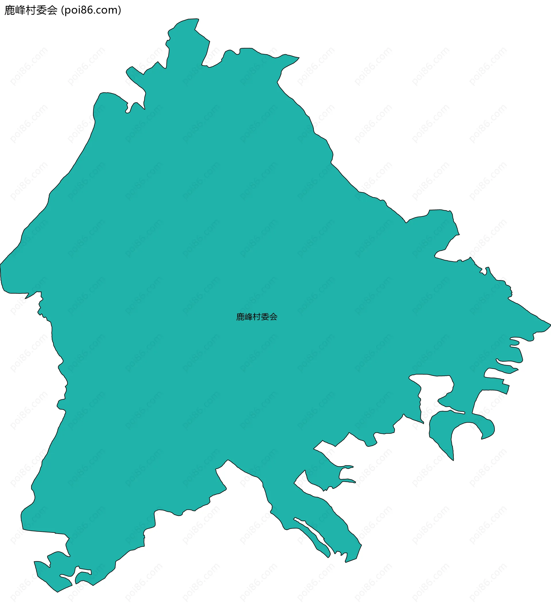 鹿峰村委会边界地图