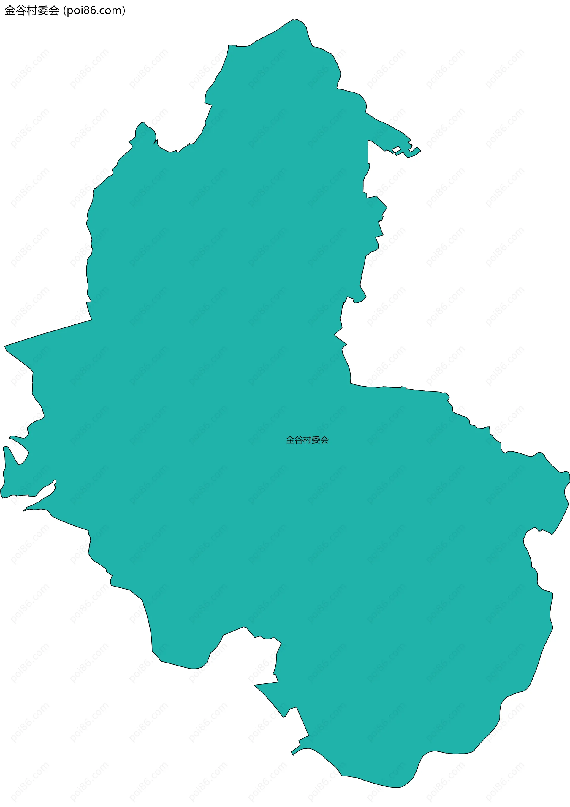 金谷村委会边界地图