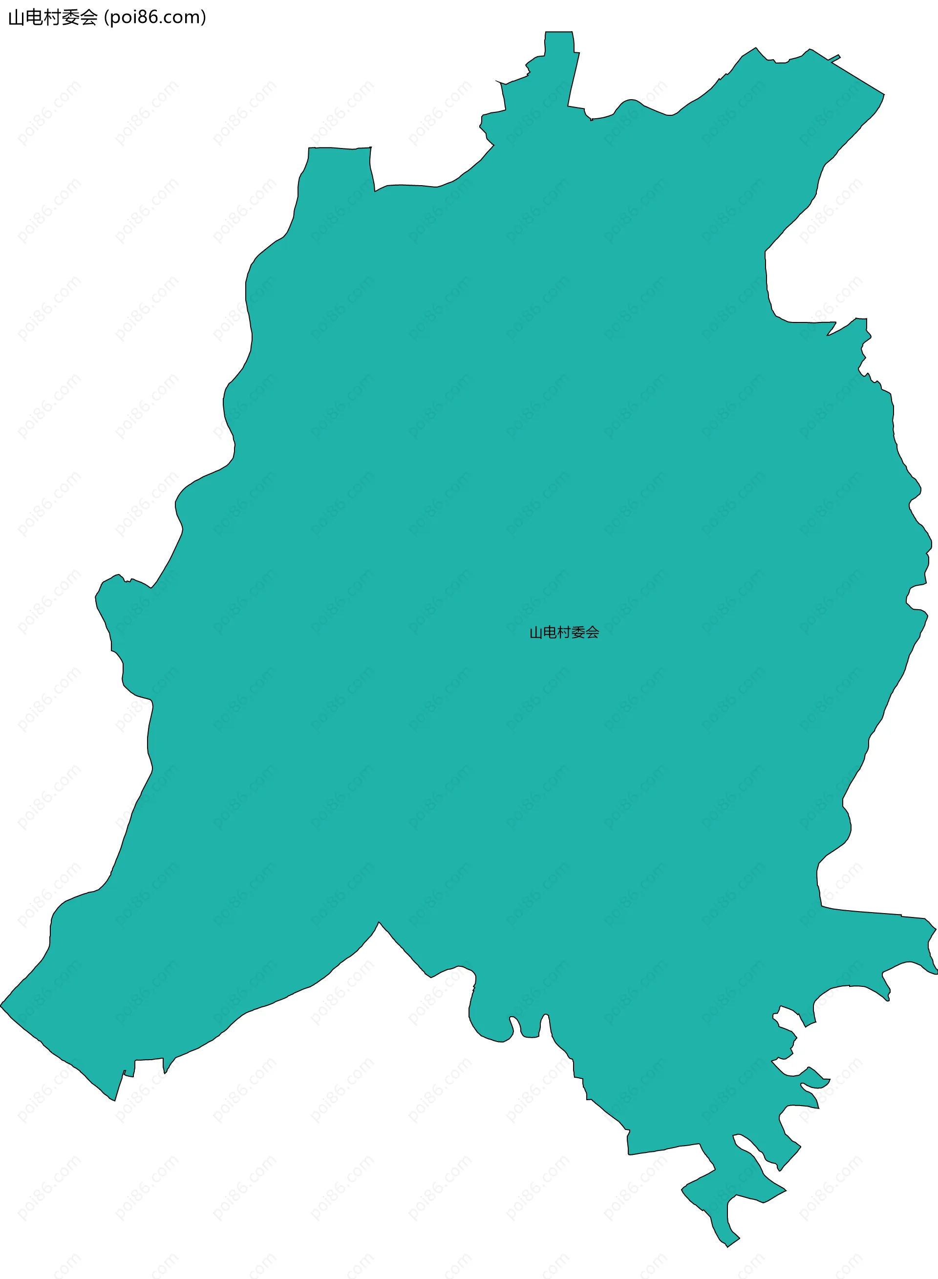 山电村委会边界地图