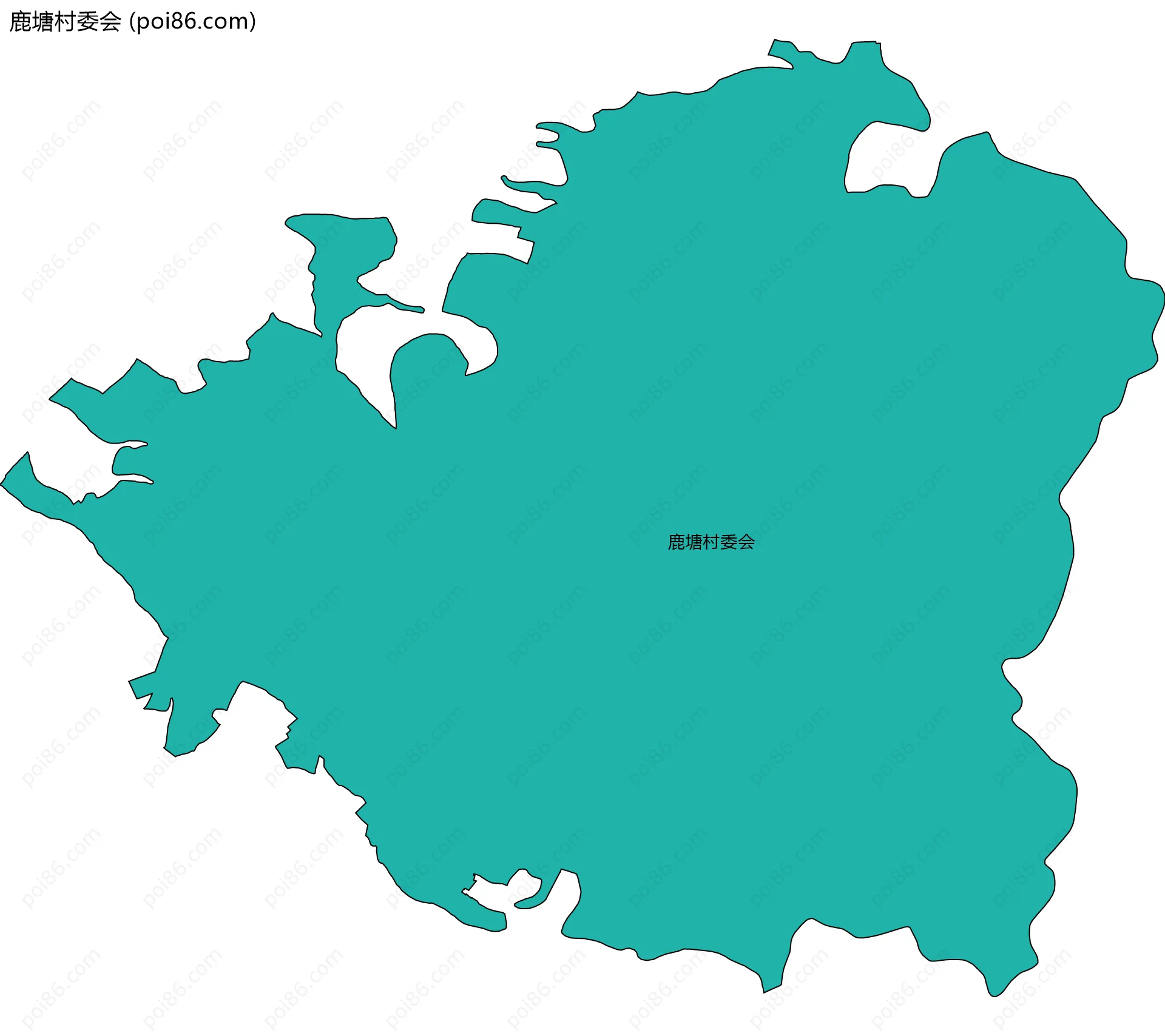 鹿塘村委会边界地图