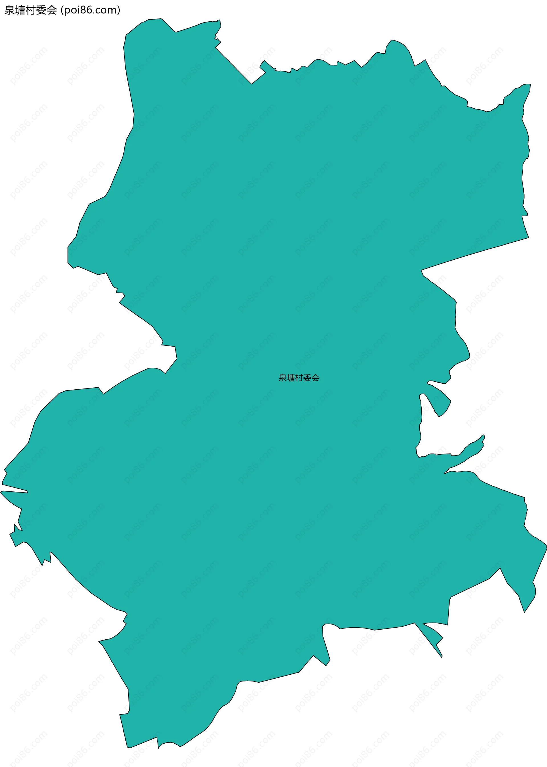 泉塘村委会边界地图