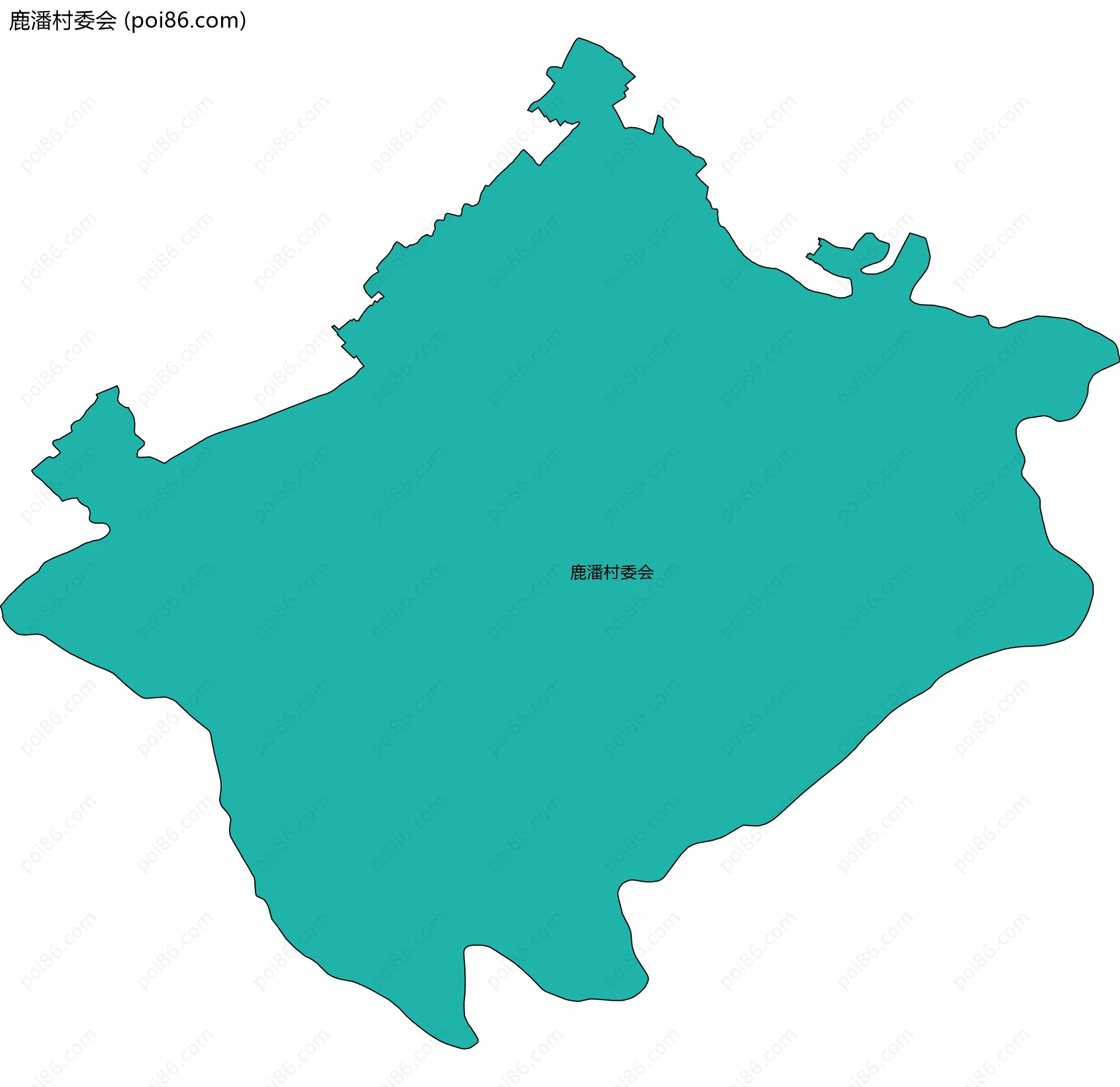 鹿潘村委会边界地图