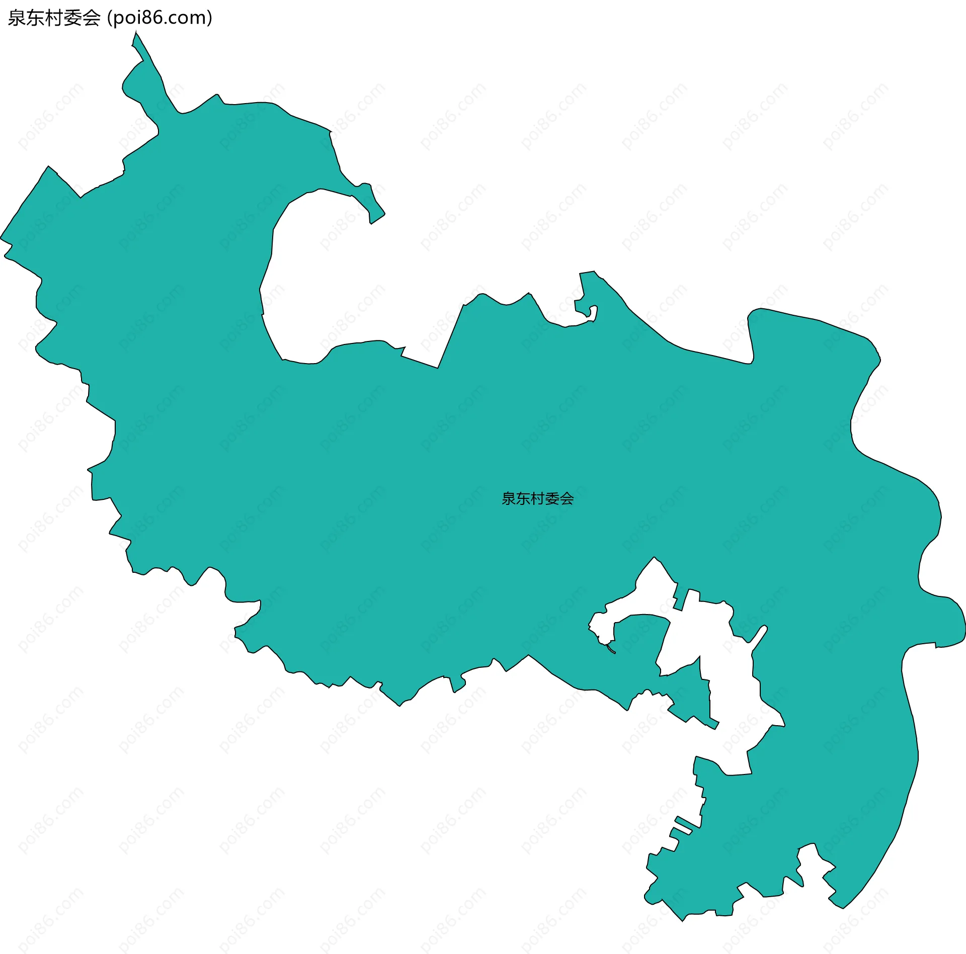 泉东村委会边界地图