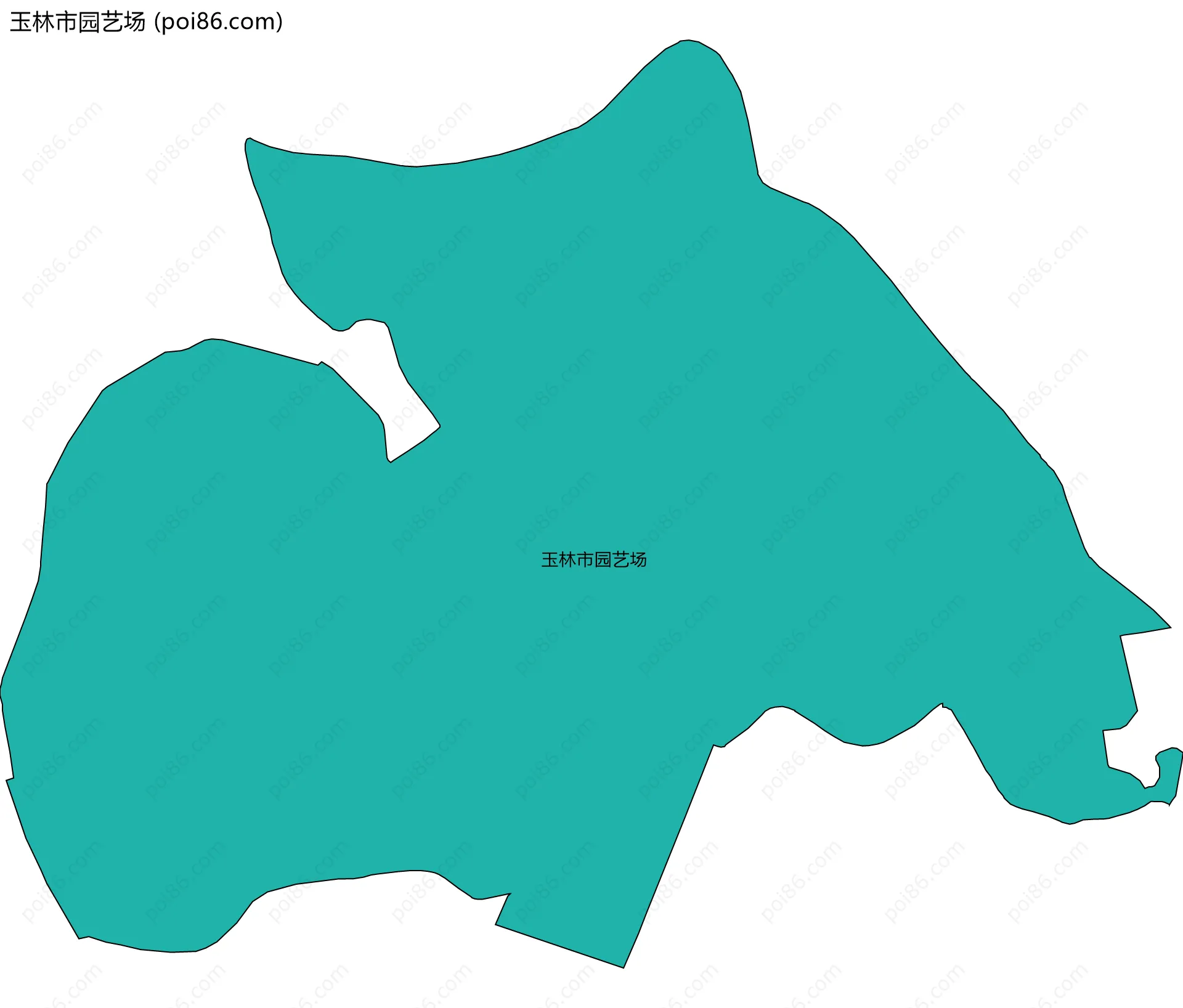 玉林市园艺场边界地图